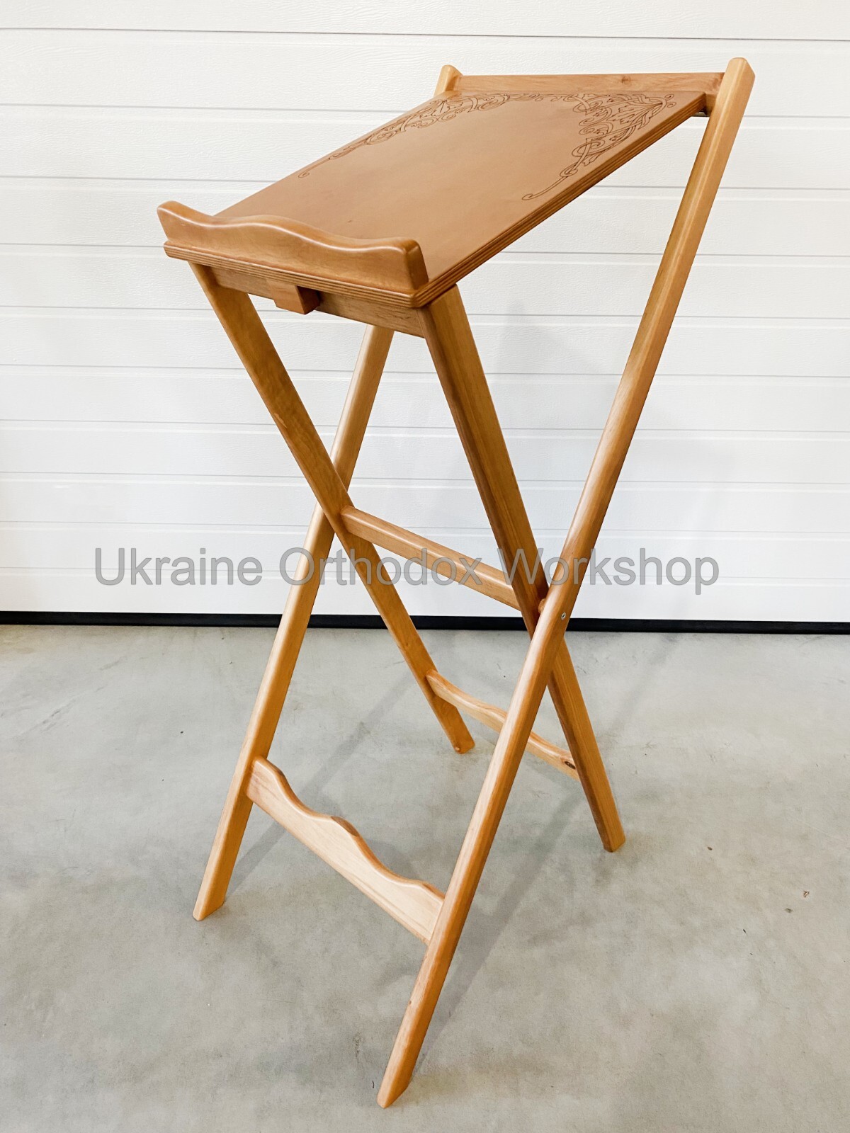 Portable Church Lectern Anologion Wooden Icon Stand 48\