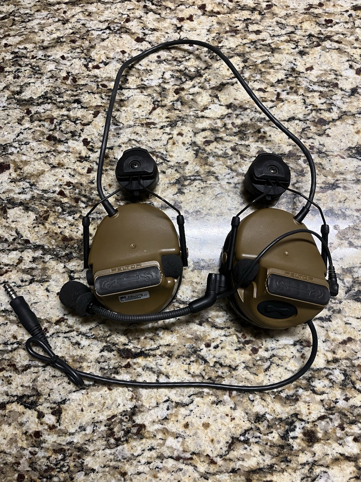 3M Peltor Comtac iv Single Lead With Gel Cups