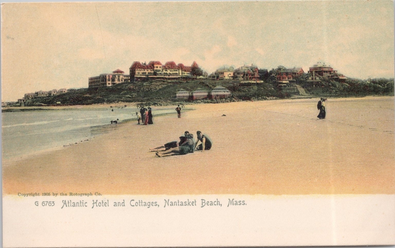 ATLANTIC HOTEL Nantasket Beach MA Massachusetts c1906 Postcard Rotograph ATLANTIC HOTEL Nantasket Beach MA Massachusetts c1906 Postcard Rotograph