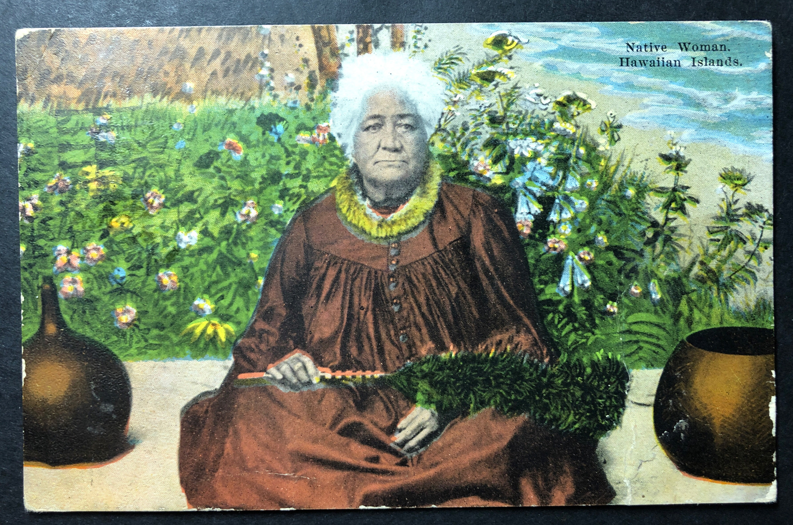 Native Woman Hawaiian Islands Hawaii printed 1922 Honolulu Kamehameha Schools