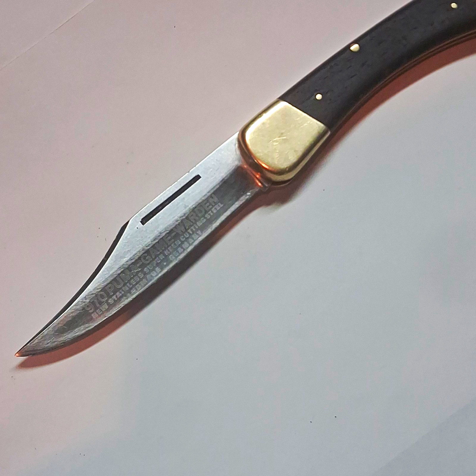 970 PUMA-GAME-WARDEN NEW STAINLESS STEEL SUPER KEEN CUTTING STEEL HANDMADE 1978