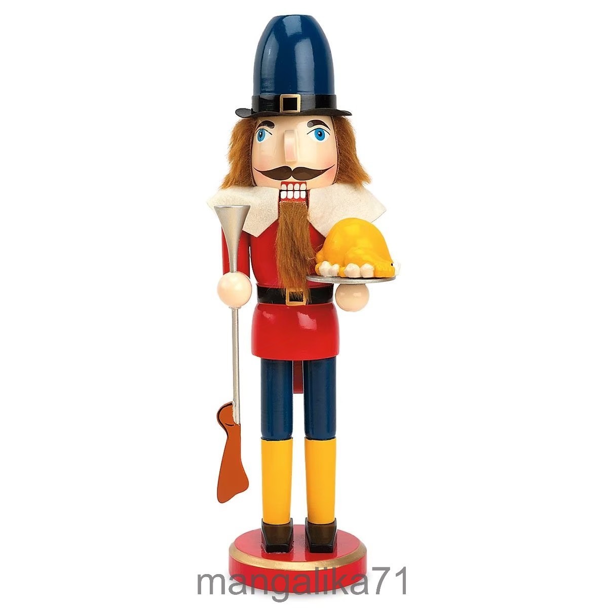 Wood Thanksgiving Nutcracker - 