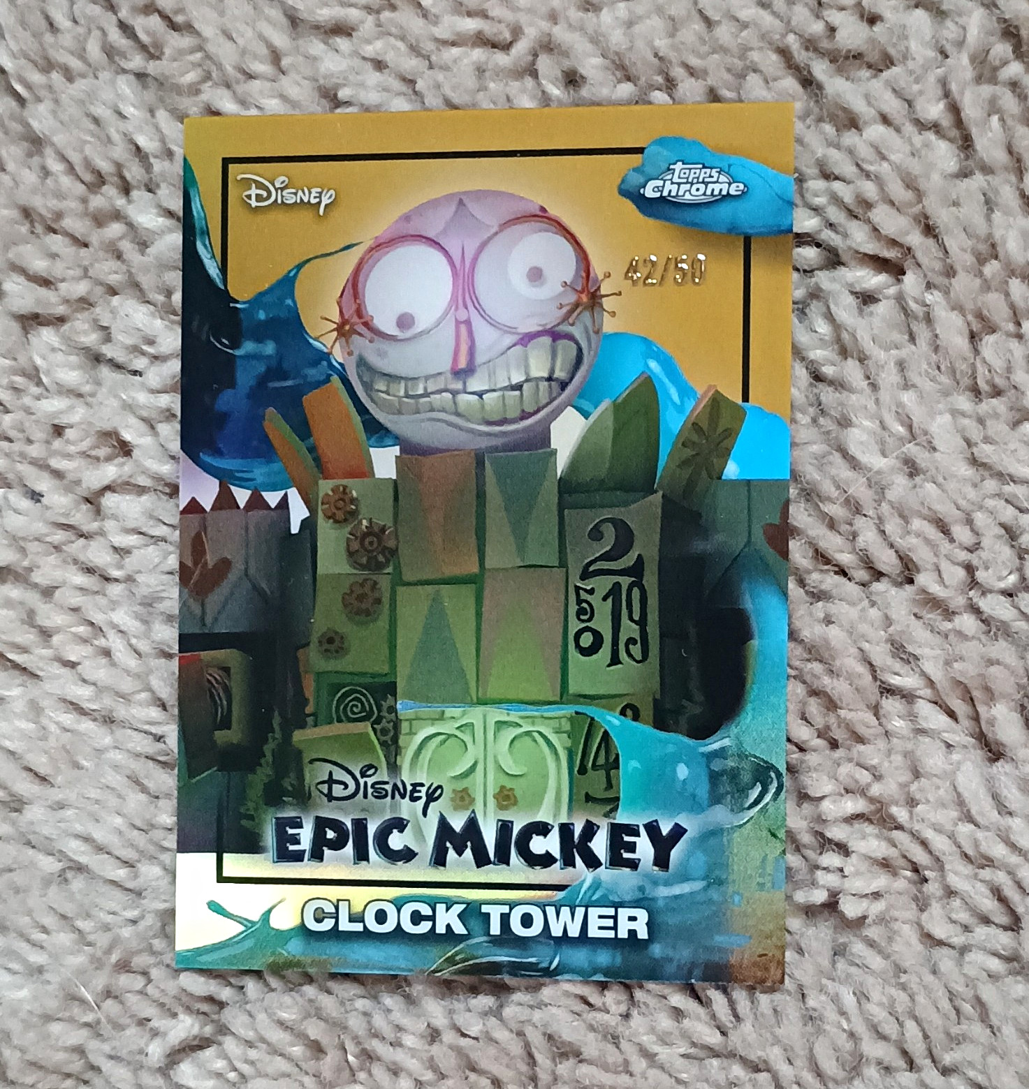 Topps 2026 Topps Chrome Disney Epic Mickey Clock Tower EM-23 42/50