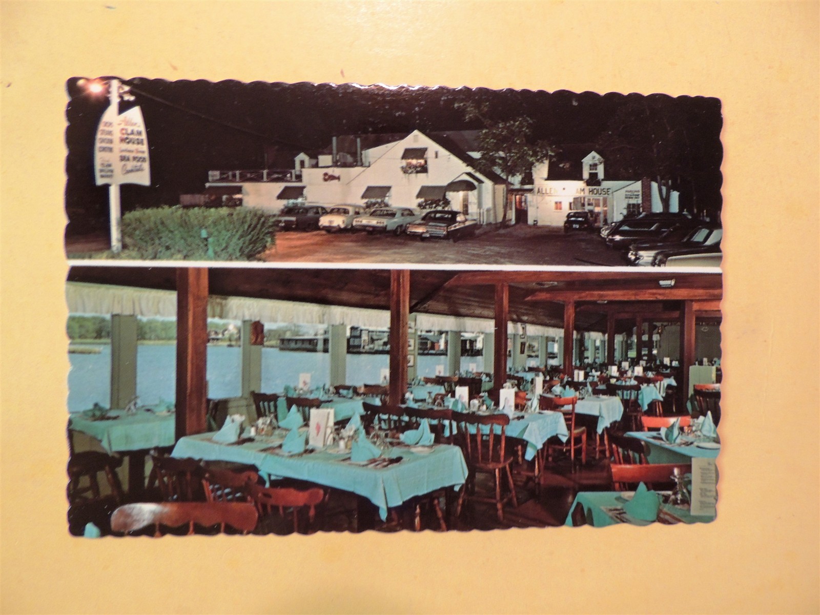 Allen\'s Clam & Lobster House Restaurant Westport Connecticut vintage postcard