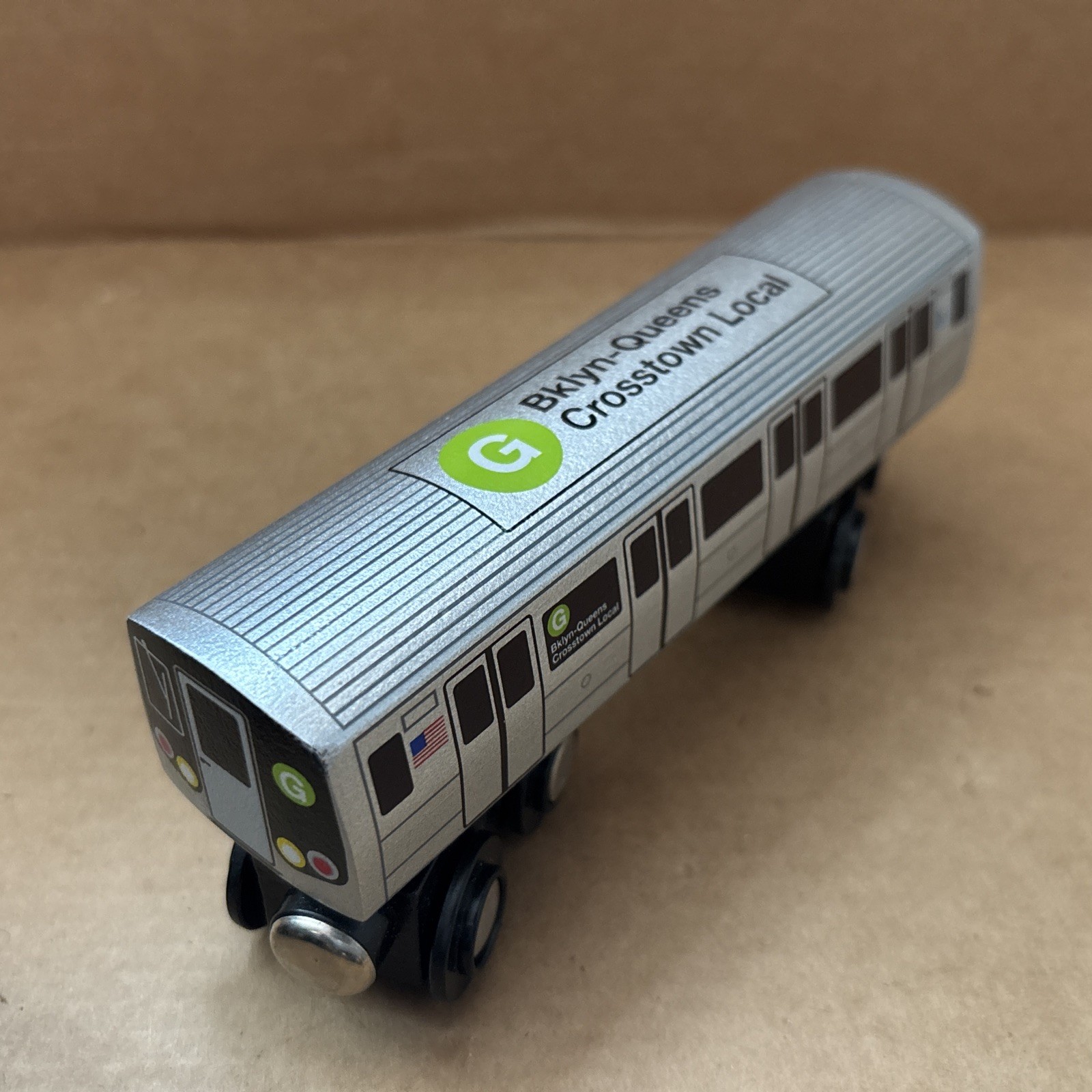 Munipals NYC Subway R160 G Train Bklyn-Queens Crosstown Local used Wooden~Thomas