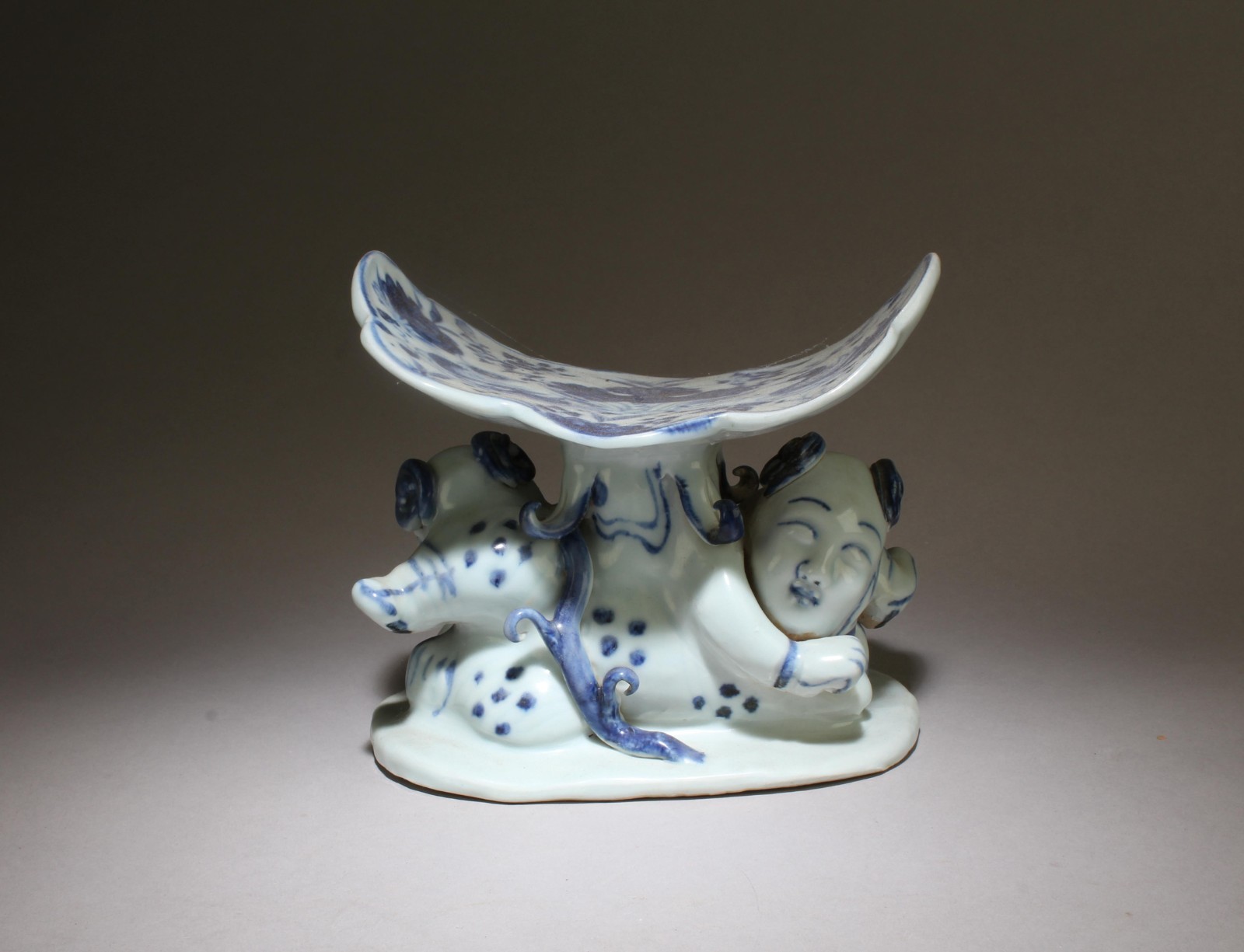 A Blue and White Pillow