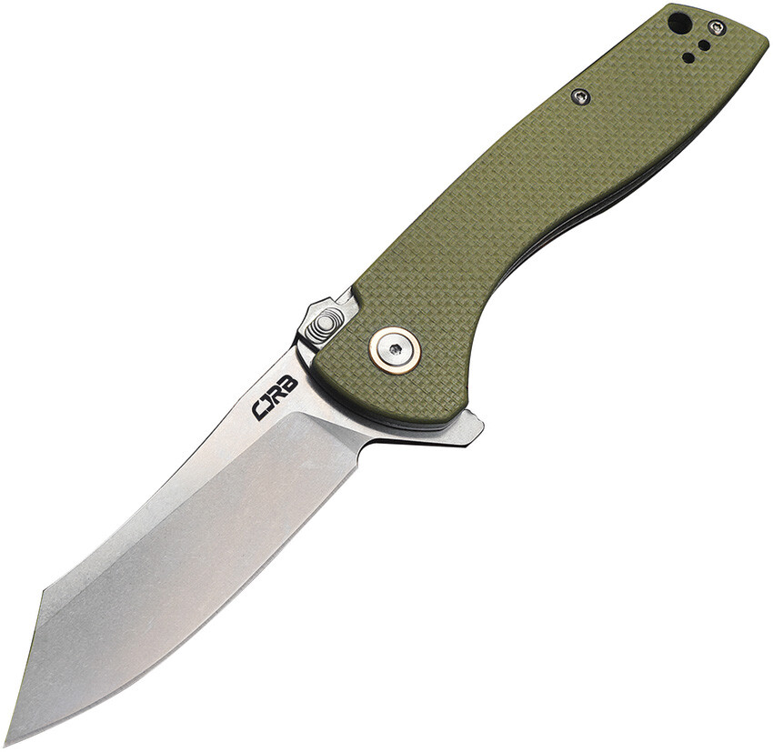 CJRB Kicker Recoil-Lock Green G10 Folding D2 Steel Pocket Knife 