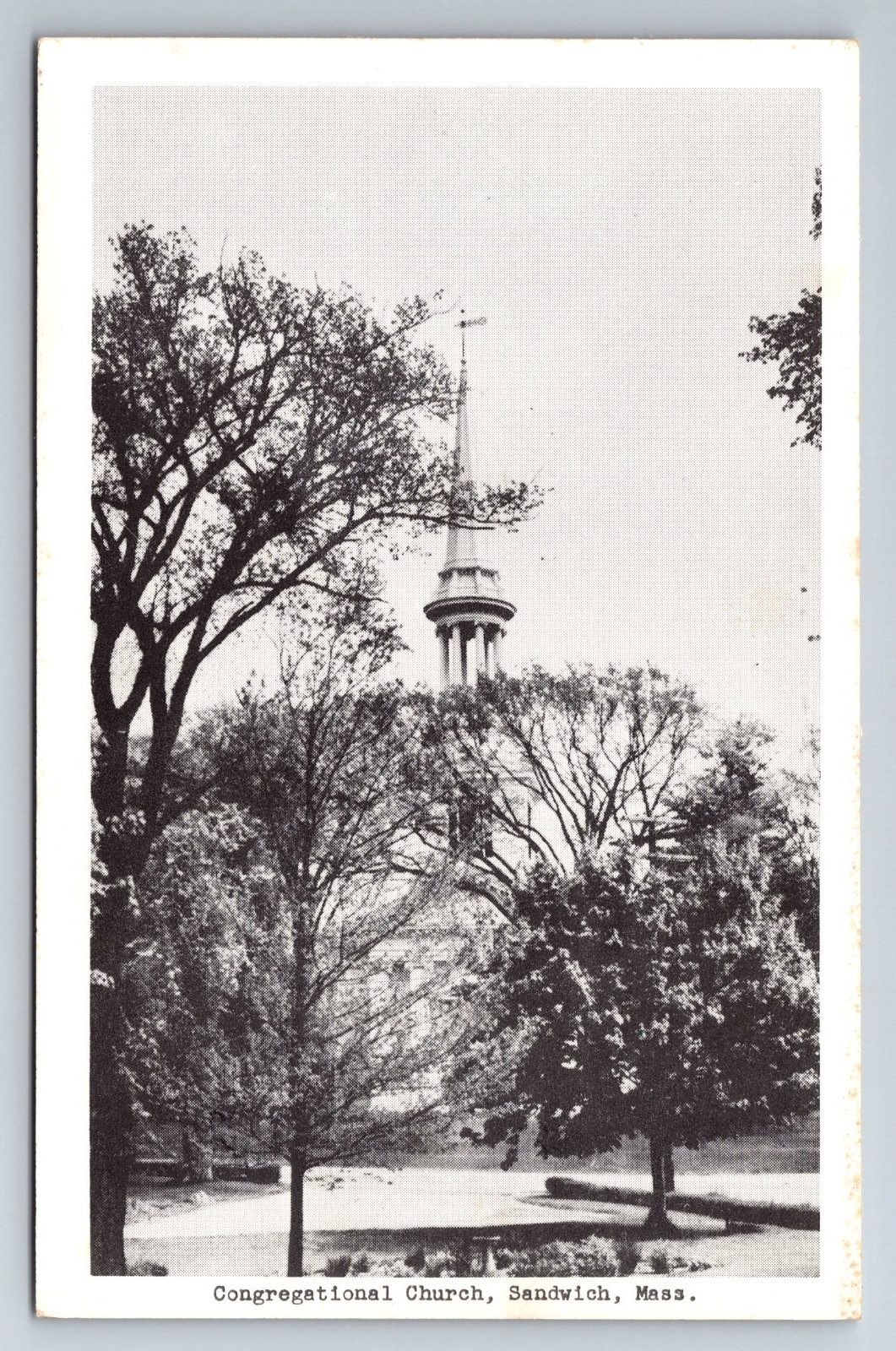 MA, Sandwich, Congregational Church, Vintage Postcard MA, Sandwich, Congregational Church, Vintage Postcard