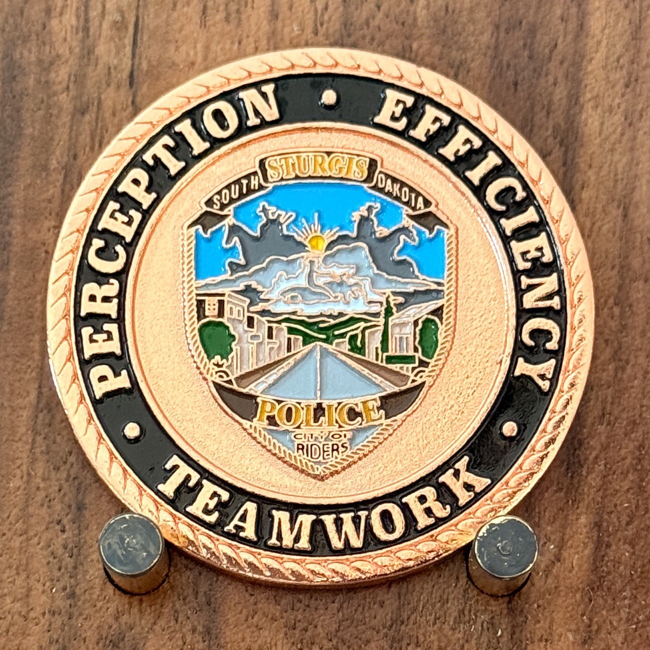 Sturgis South Dakota Police Great Seal Copper Finish Challenge Coin W#12 Sturgis South Dakota Police Great Seal Copper Finish Challenge Coin W#12