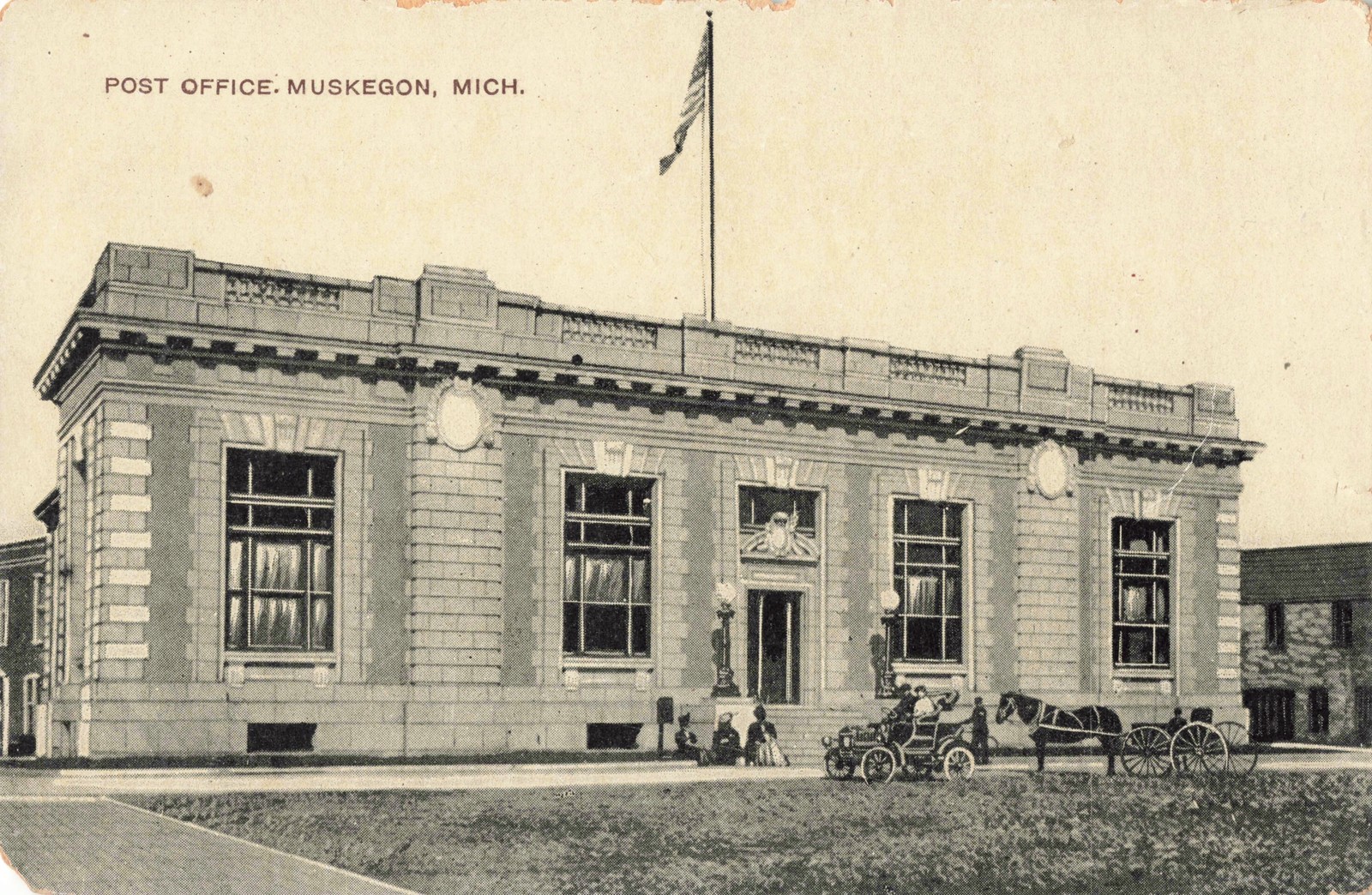 CEN Muskegon MI Old Post Office built 1904 designed architect James Knox Taylor