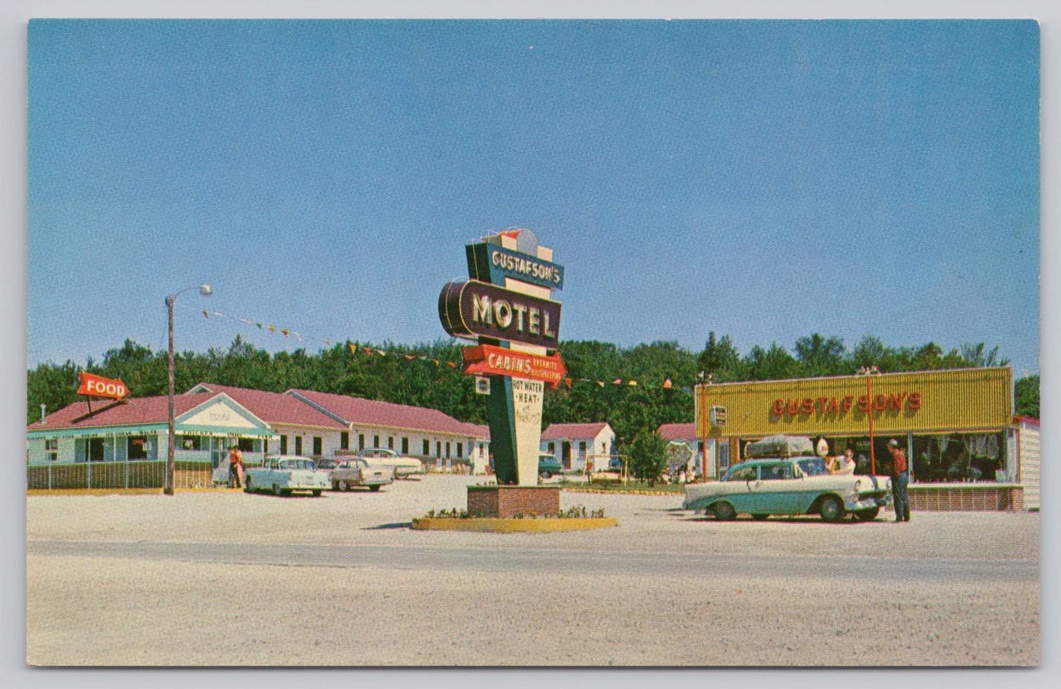 Vintage Gustafson\'s Motel & Resort Brevort Michigan Postcard