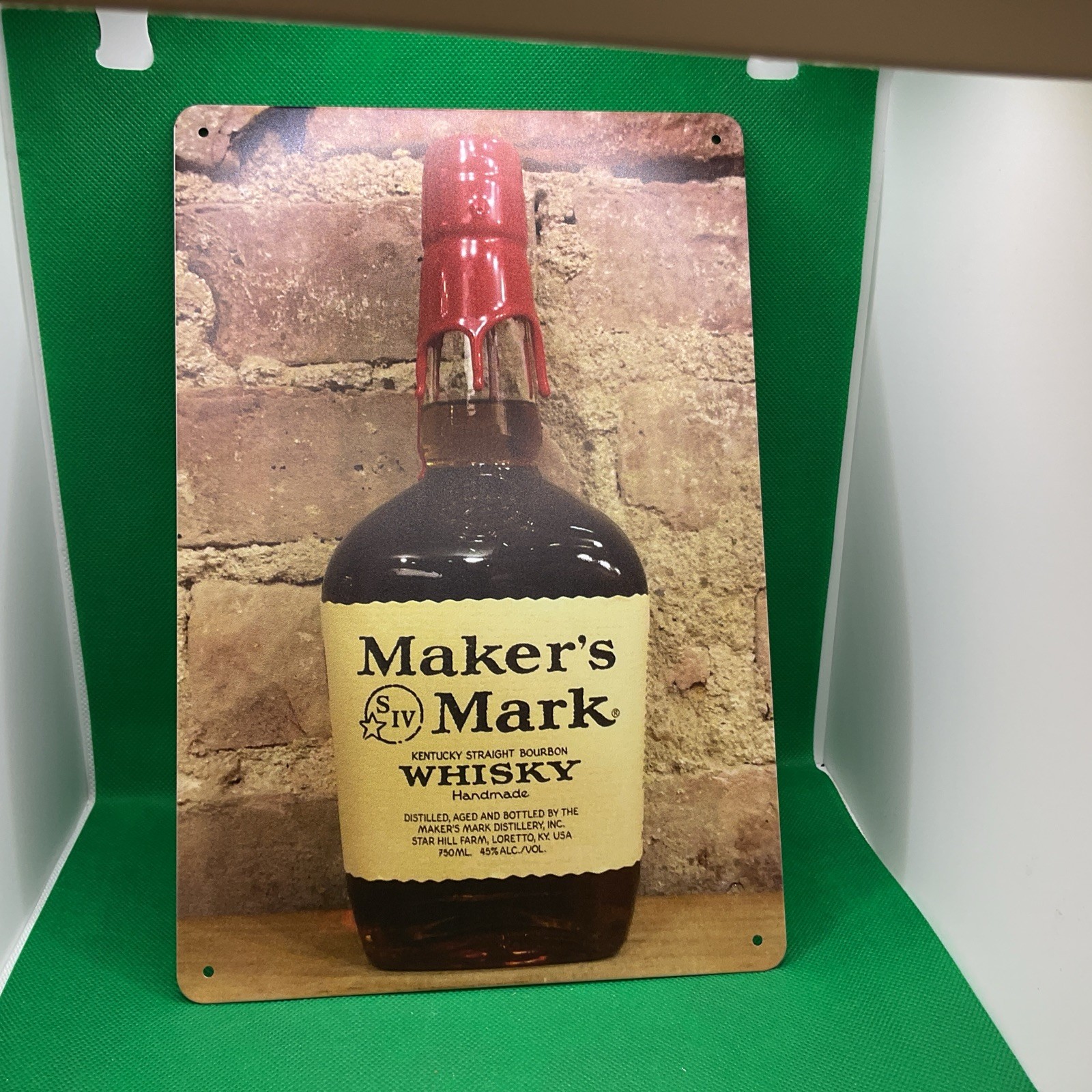 Maker\'s Mark Kentucky Straight Bourbon Whiskey-Metal Sign for Bar/Man Cave