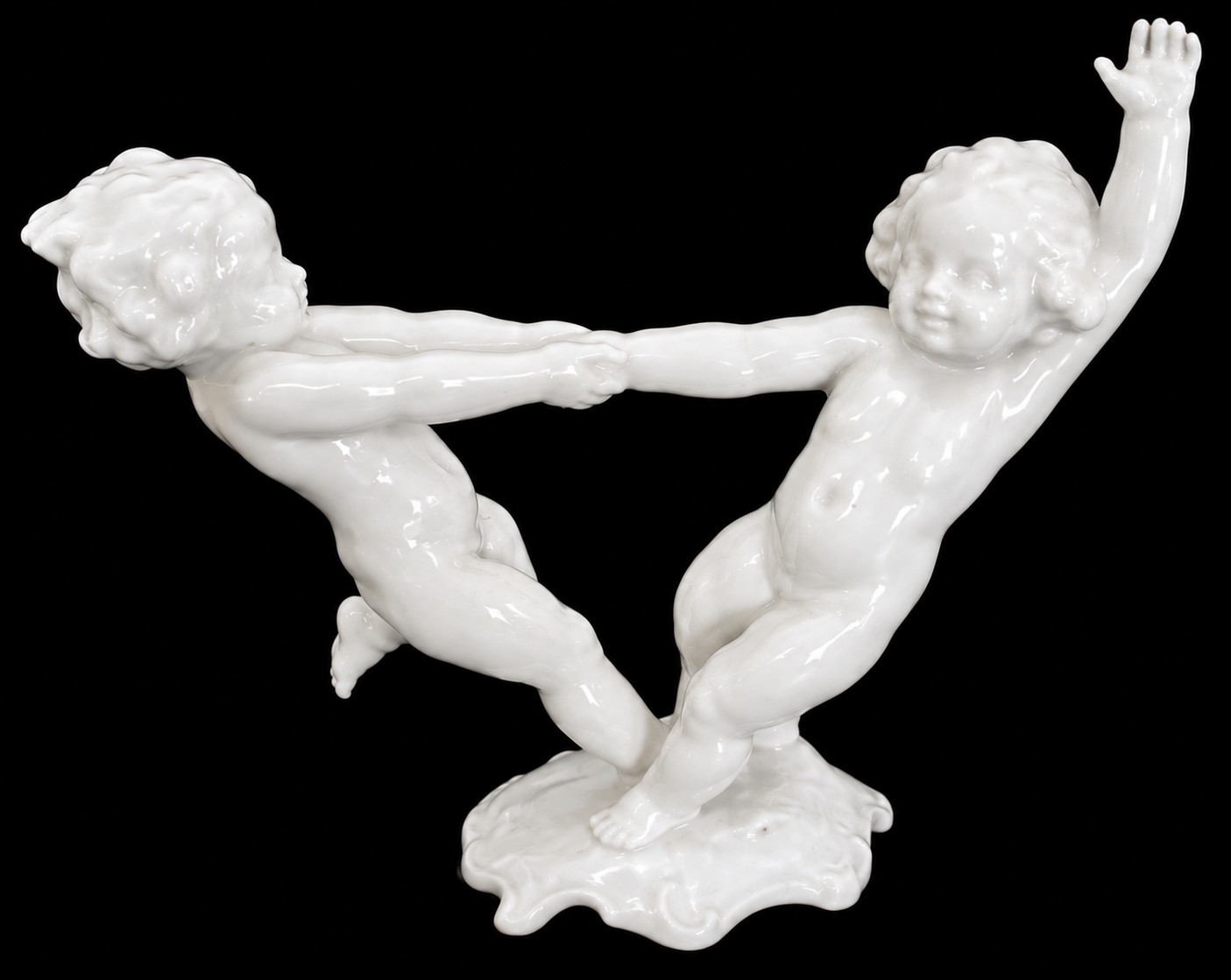 Hutschenreuther Dancing Cherubs Angels Children Putti White Porcelain Figurine 