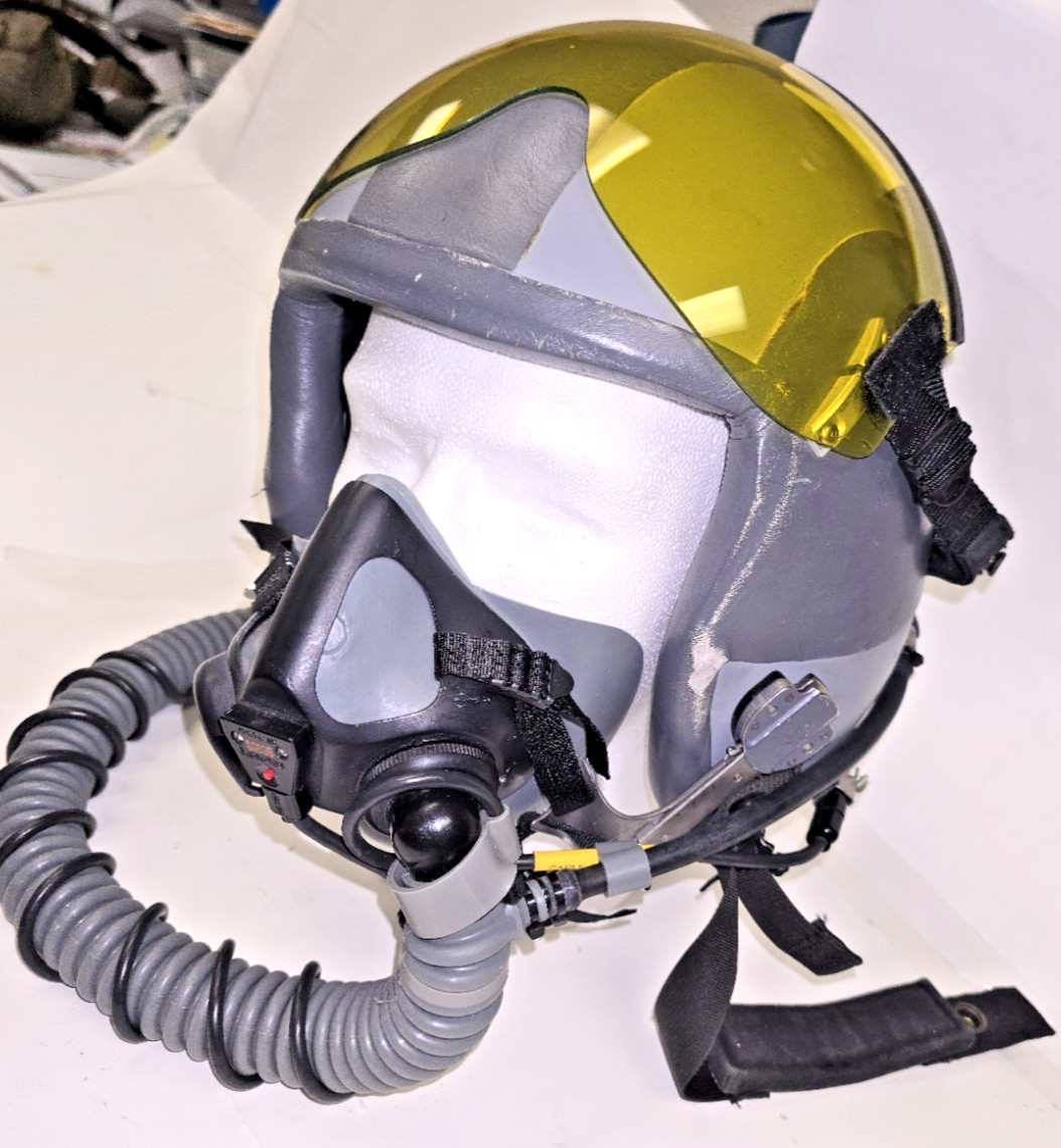 sz. L Gentex HGU-55/P Pilot Flight Helmet & MBU-20A/P Oxygen Mask USAF Aviation