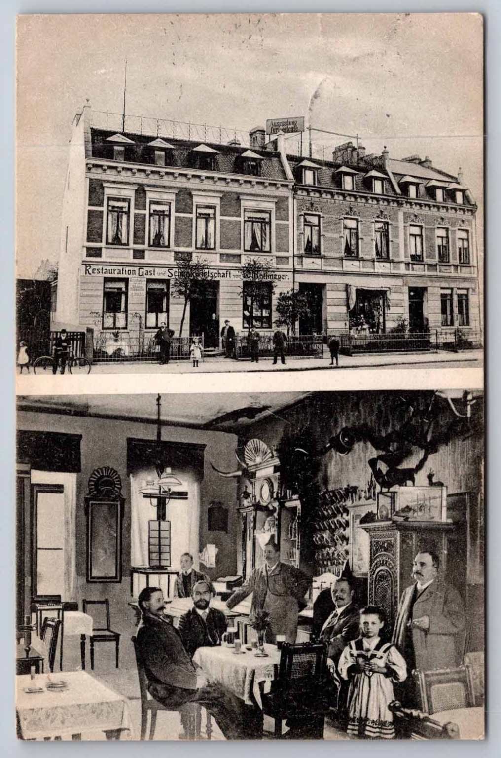 Bremen Germany 1913 Restaurant Wilhelm Bollmeyer Interior Exterior Postcard Bremen Germany 1913 Restaurant Wilhelm Bollmeyer Interior Exterior Postcard