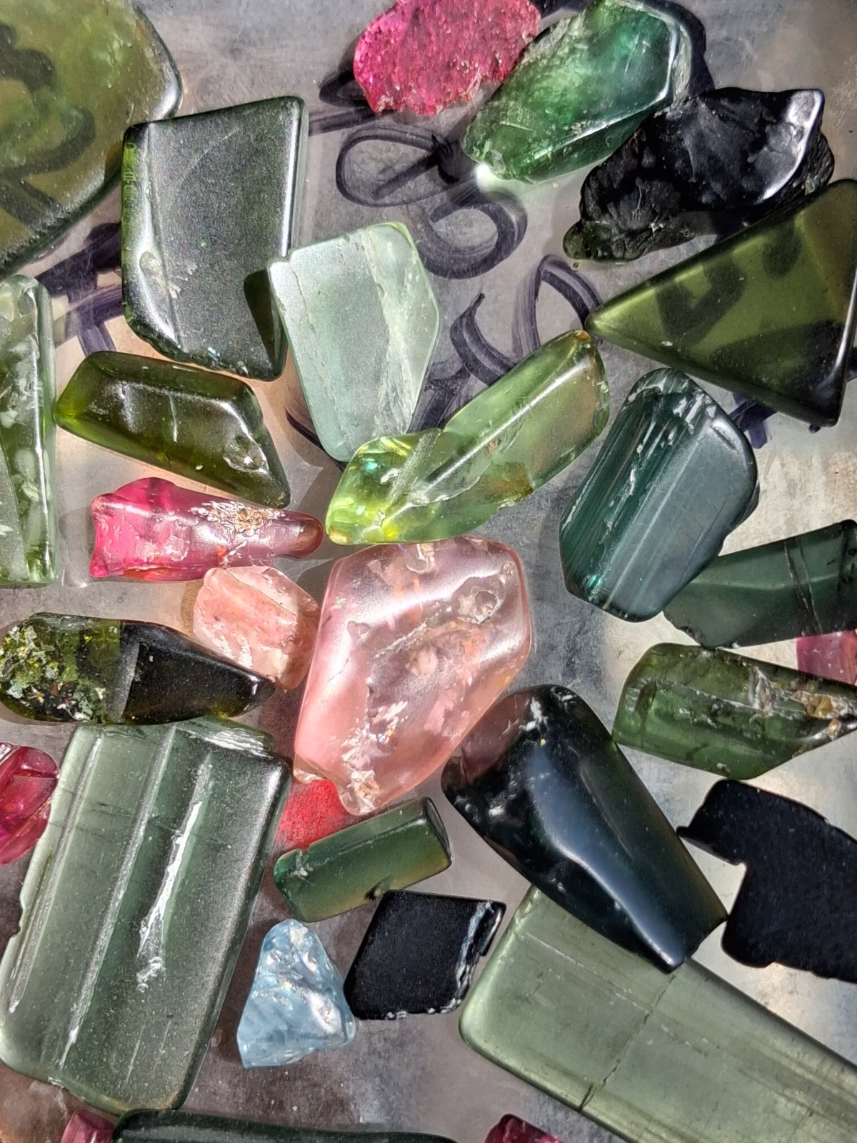 36g California Tourmaline Rough Parcel – Mixed High-Grade Facet & AAA Lot