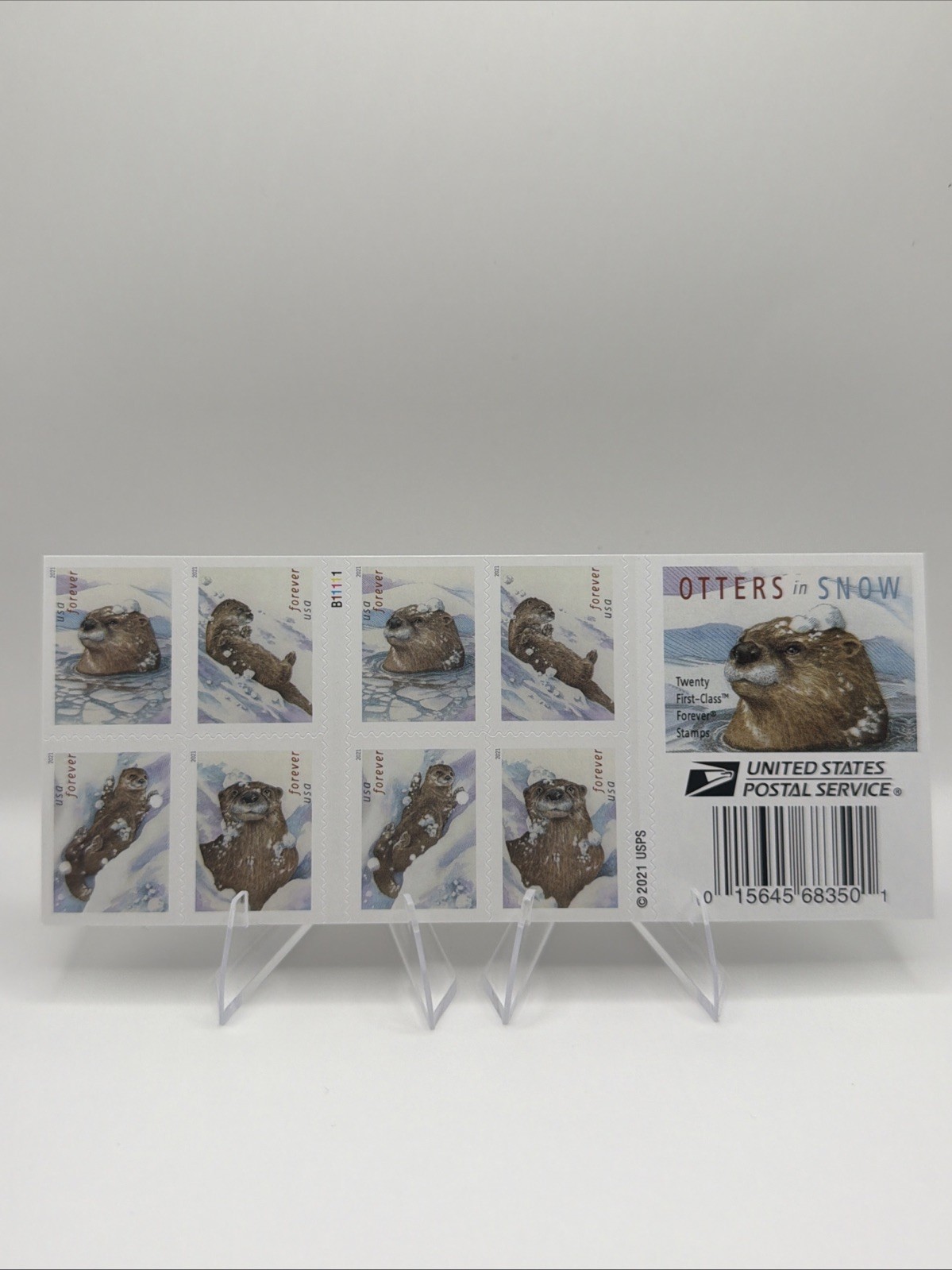 2021 USPS Forever Stamp Otters In Snow Sheet of 20 Collectible Stamps
