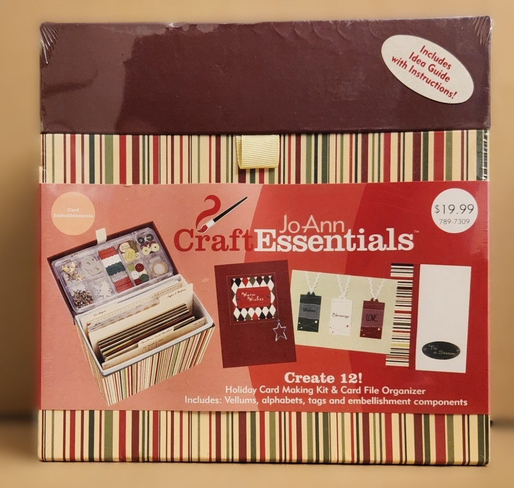 NEW Joann's Crafts Essentials Holiday Card Making Kit & Organizer