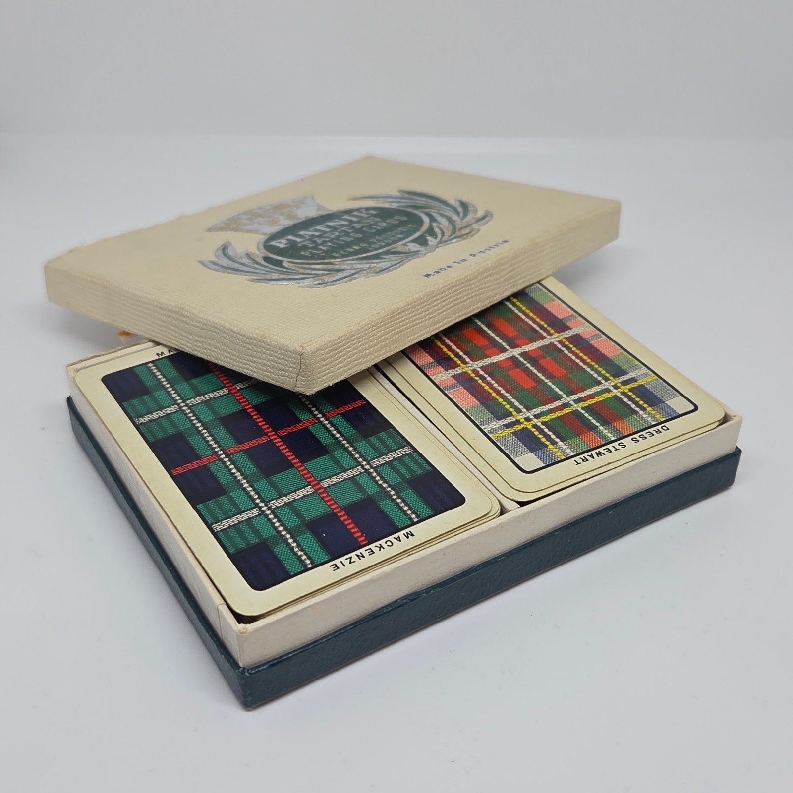 Vintage Piatnik Tartan Playing Cards Double Deck Mackenzie Dress Stewart Austria