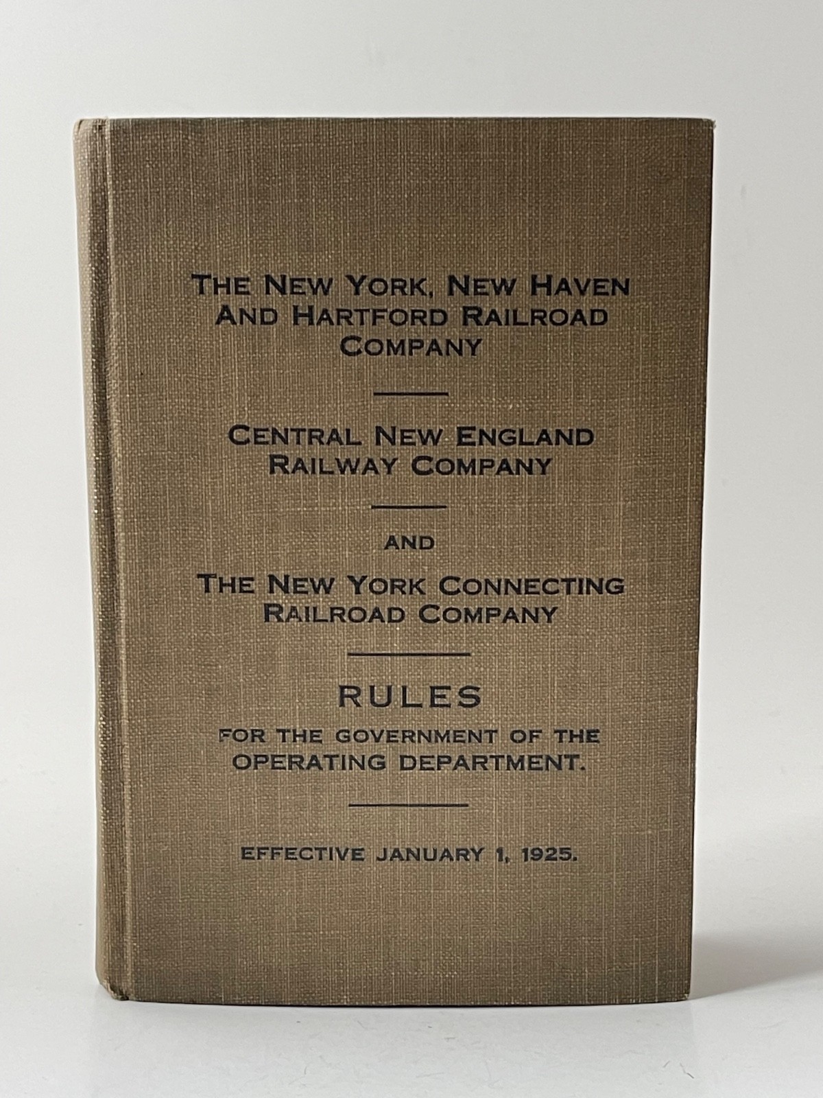 Vintage 1925 New York New Haven and Hartford Railroad Operating Rule Book Illust