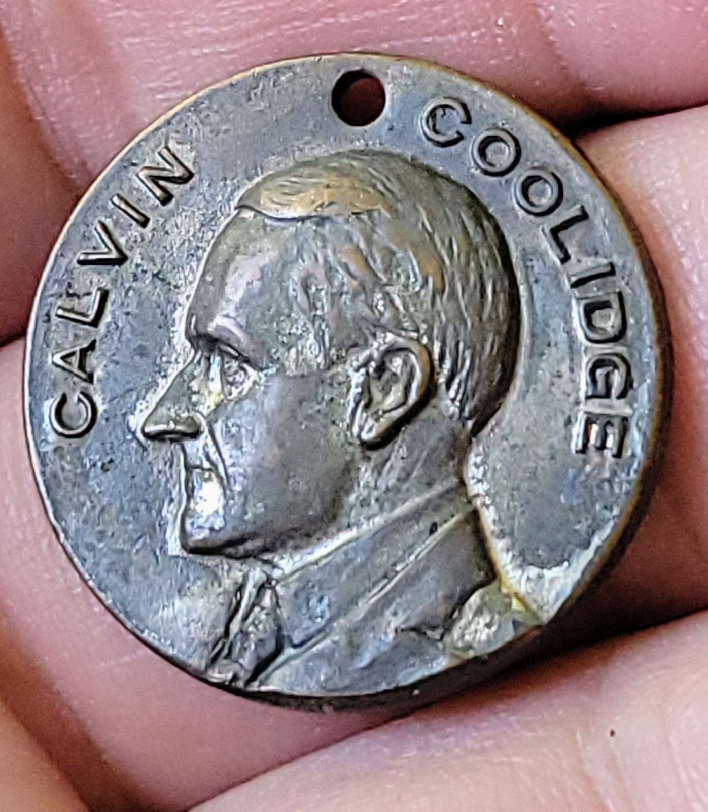 Antique Calvin Coolidge Bronze Political Campaign Medal 1920s SCARCE Antique Calvin Coolidge Bronze Political Campaign Medal 1920s SCARCE
