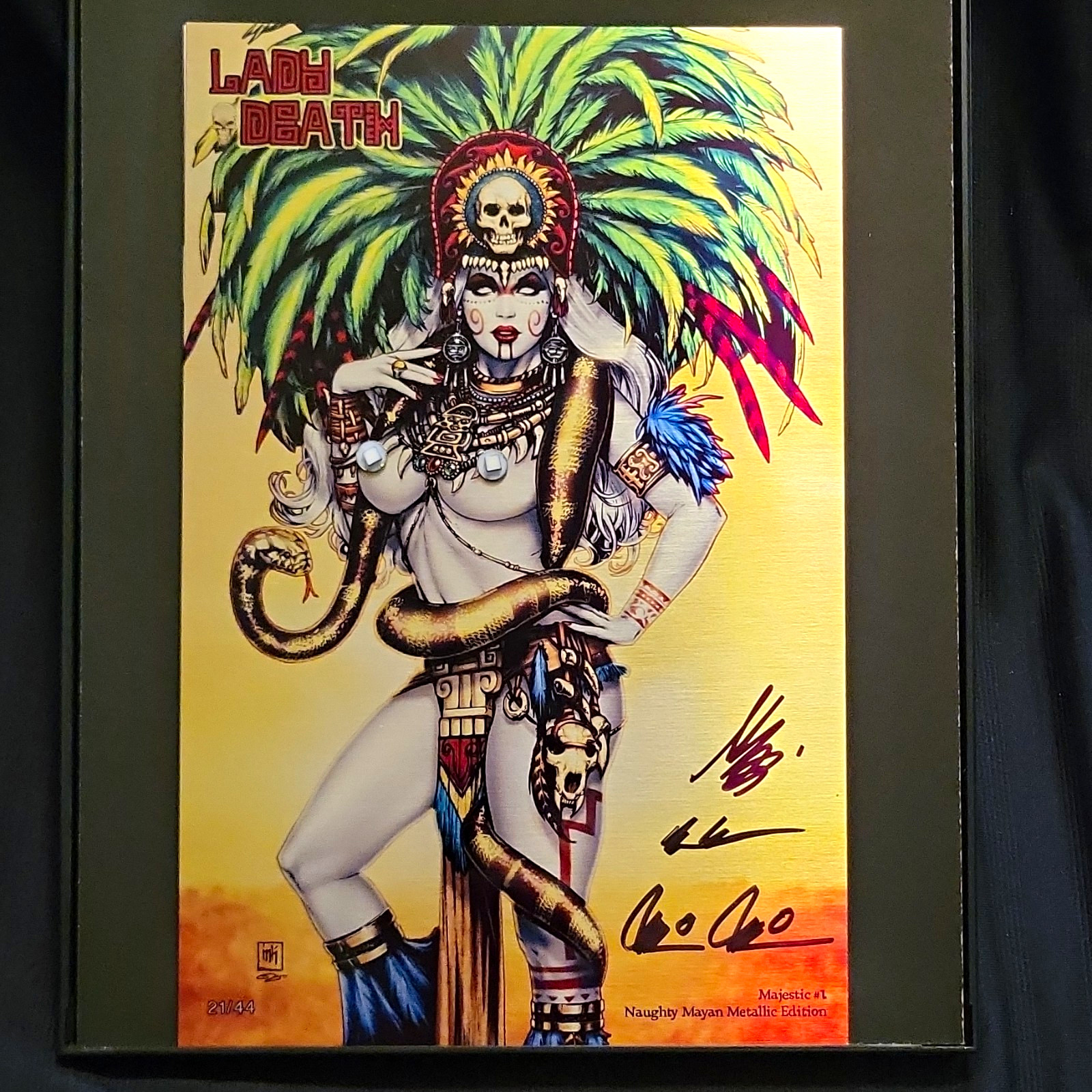 Lady Death Majestic #1 Signed Limited 21/44 Naughty Mayan Metallic Edition