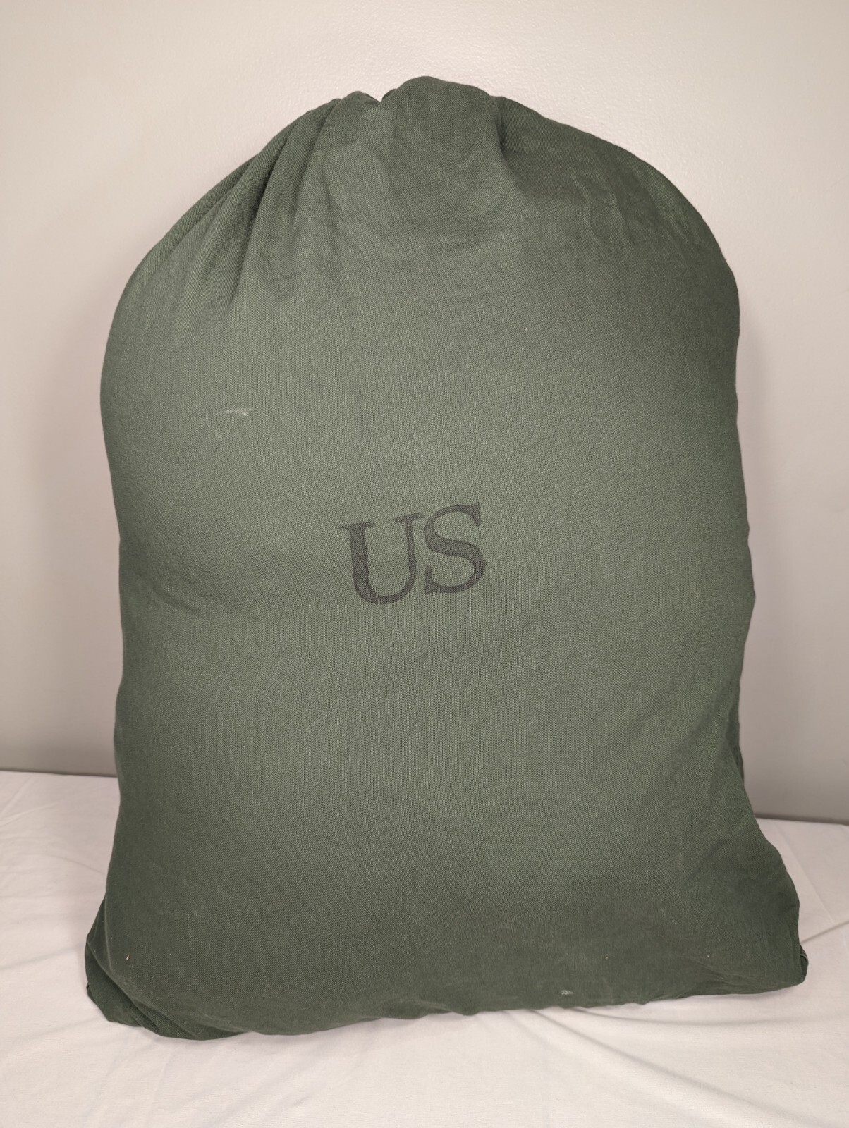 2 Pack - US Military Barracks Cotton Laundry Bag Green NSN 8465-00-530-3692