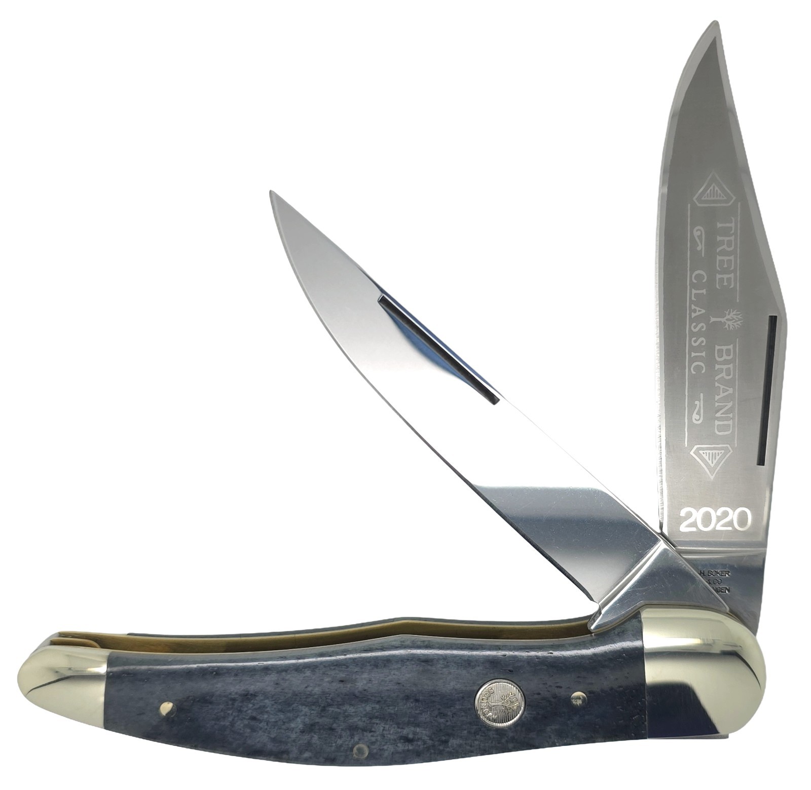 Boker Tree Brand Classic 2020 Folding Hunter Knife Gray Bone Solingen NIB