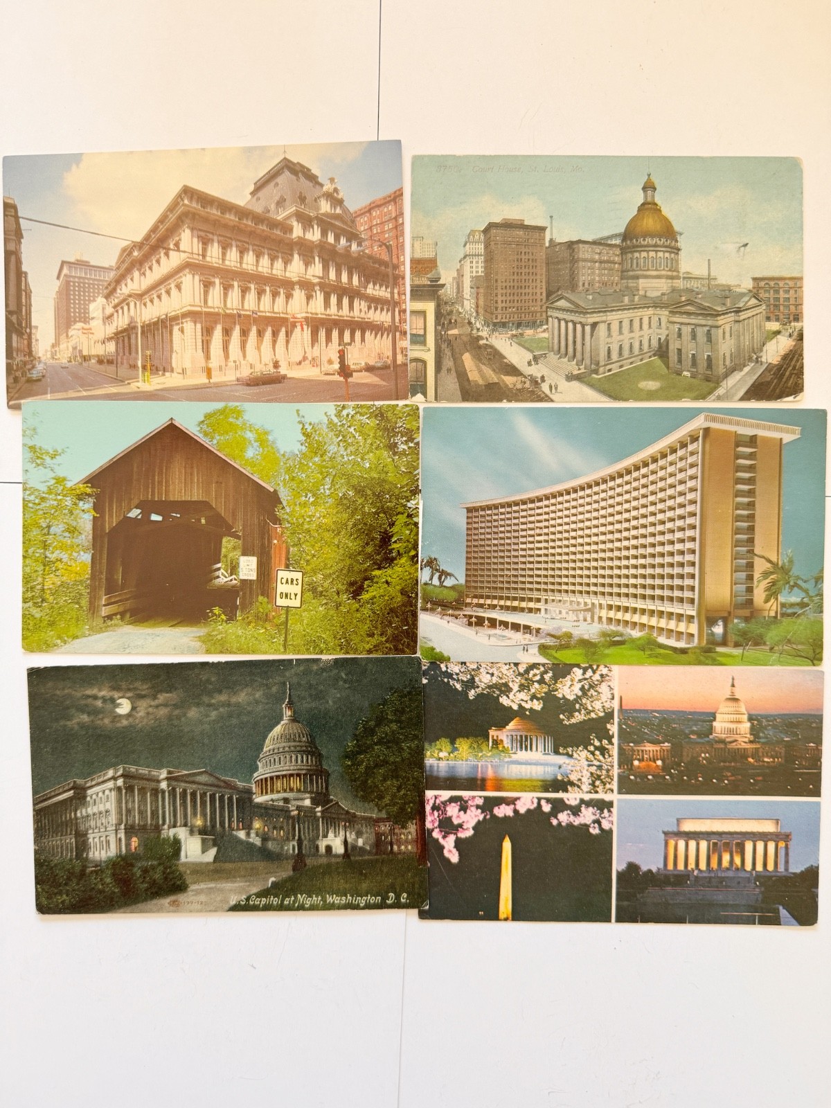 Lot of 6 Vintage Postcards St Louis & Washington DC incl Posted & 1922 Dated