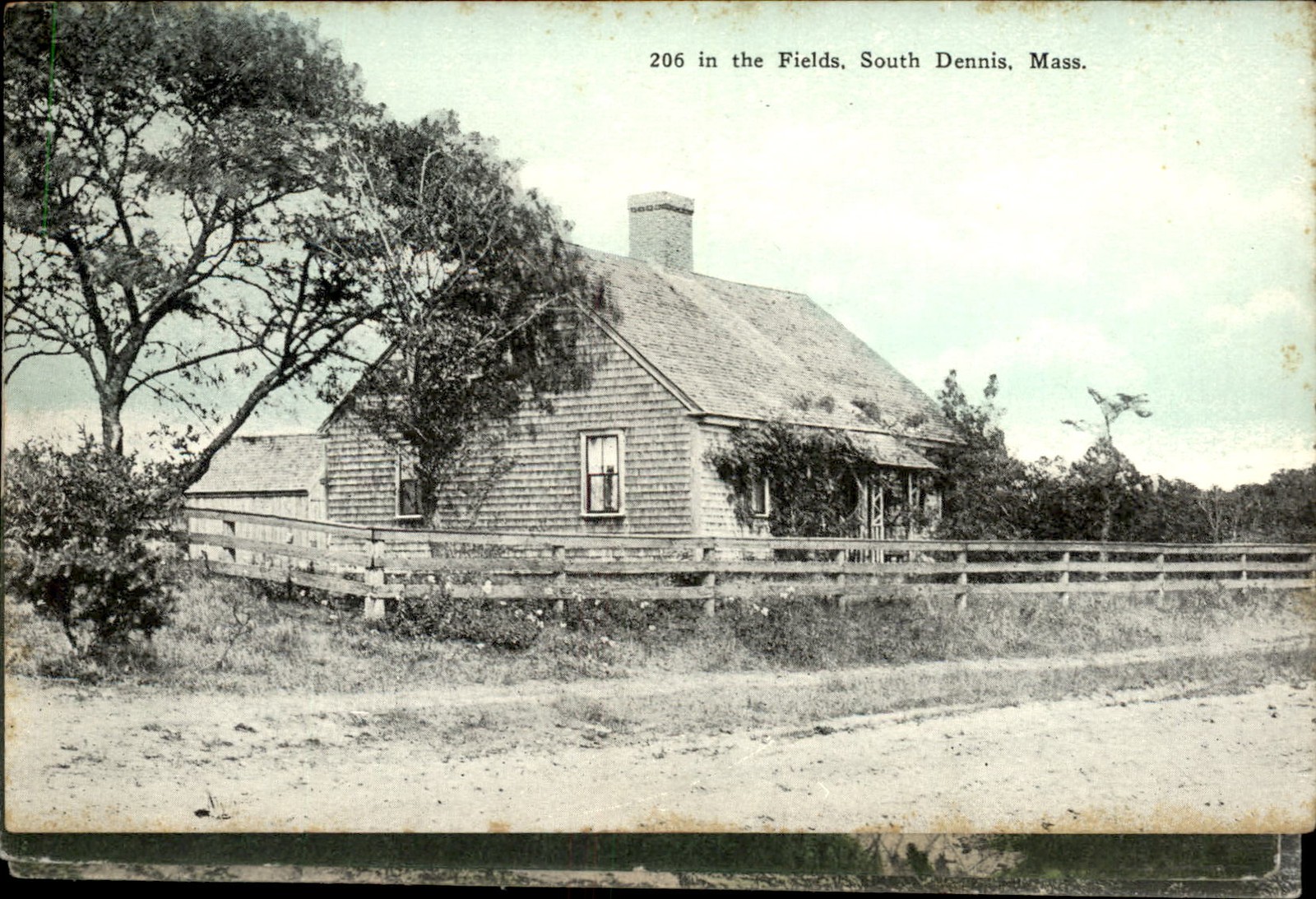 South Dennis MA House in the Fields B. C. Kelley c1910s Vintage Postcard