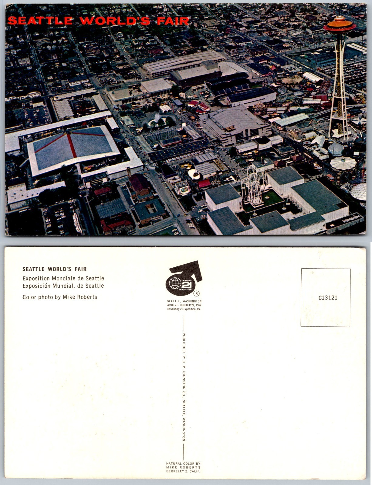 Seattle Worlds Fair Space Needle Postcard
