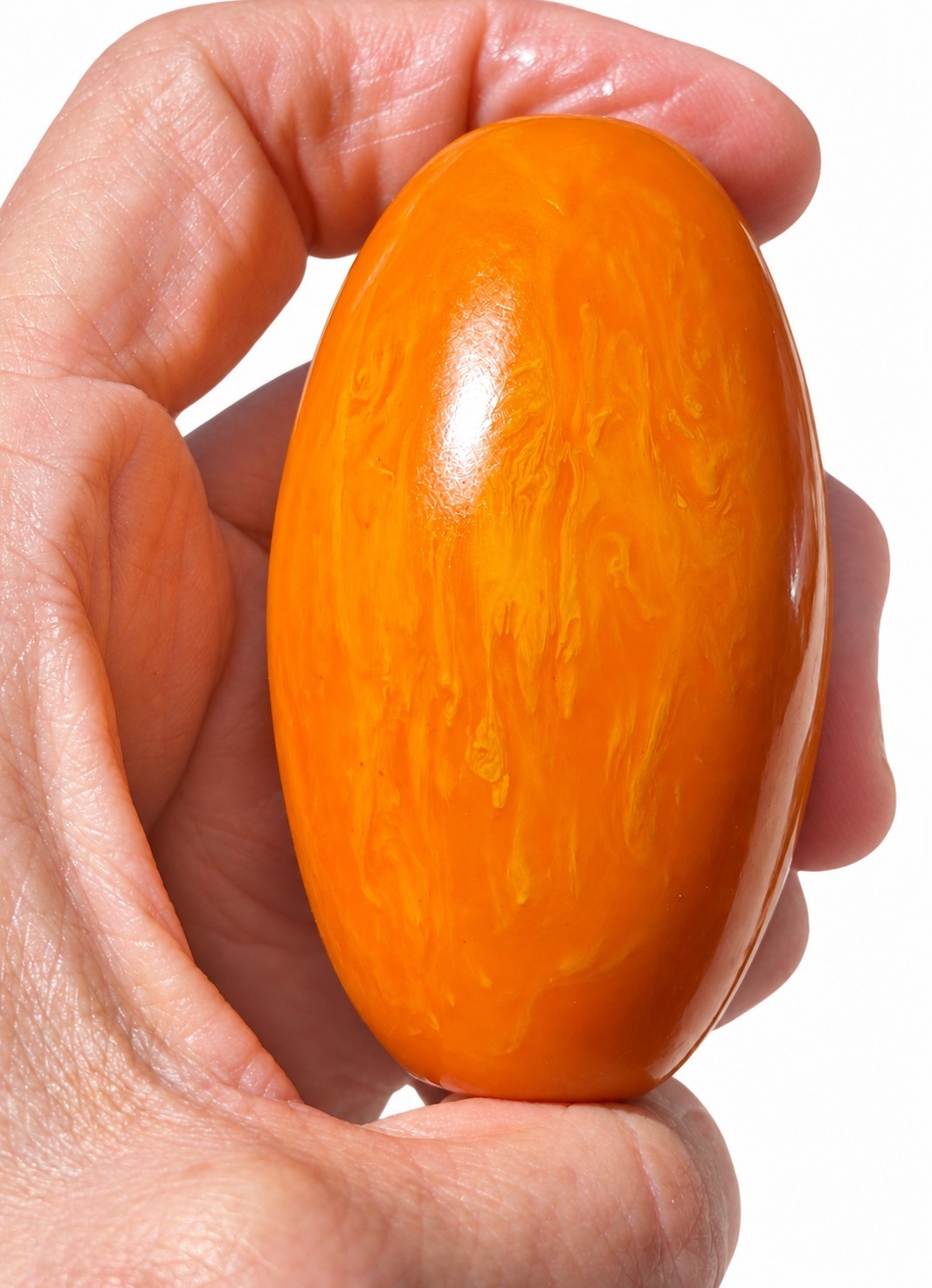 Giant Vintage Egg Yolk Faturan Bakelite Bead – 61.77g Master Tasbih Focal