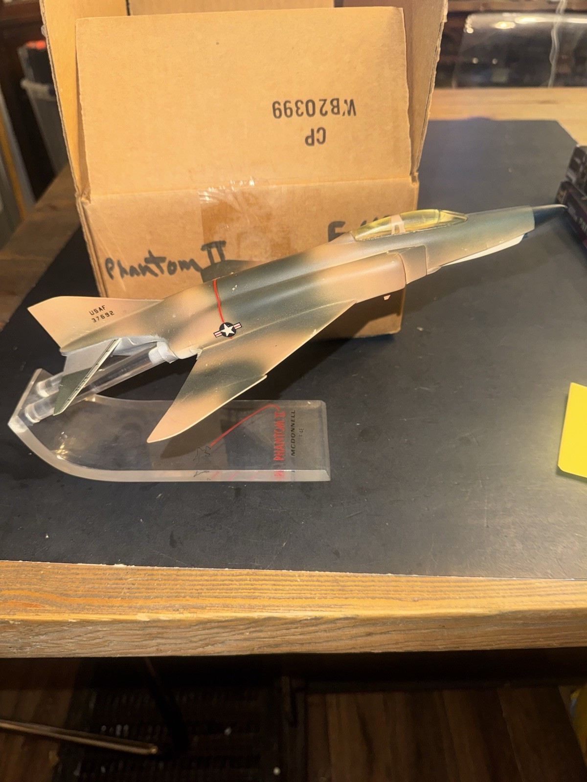 Vintage McDonnell Douglas Phantom ii USAF Us Air Force Desk Model - USA F-4E