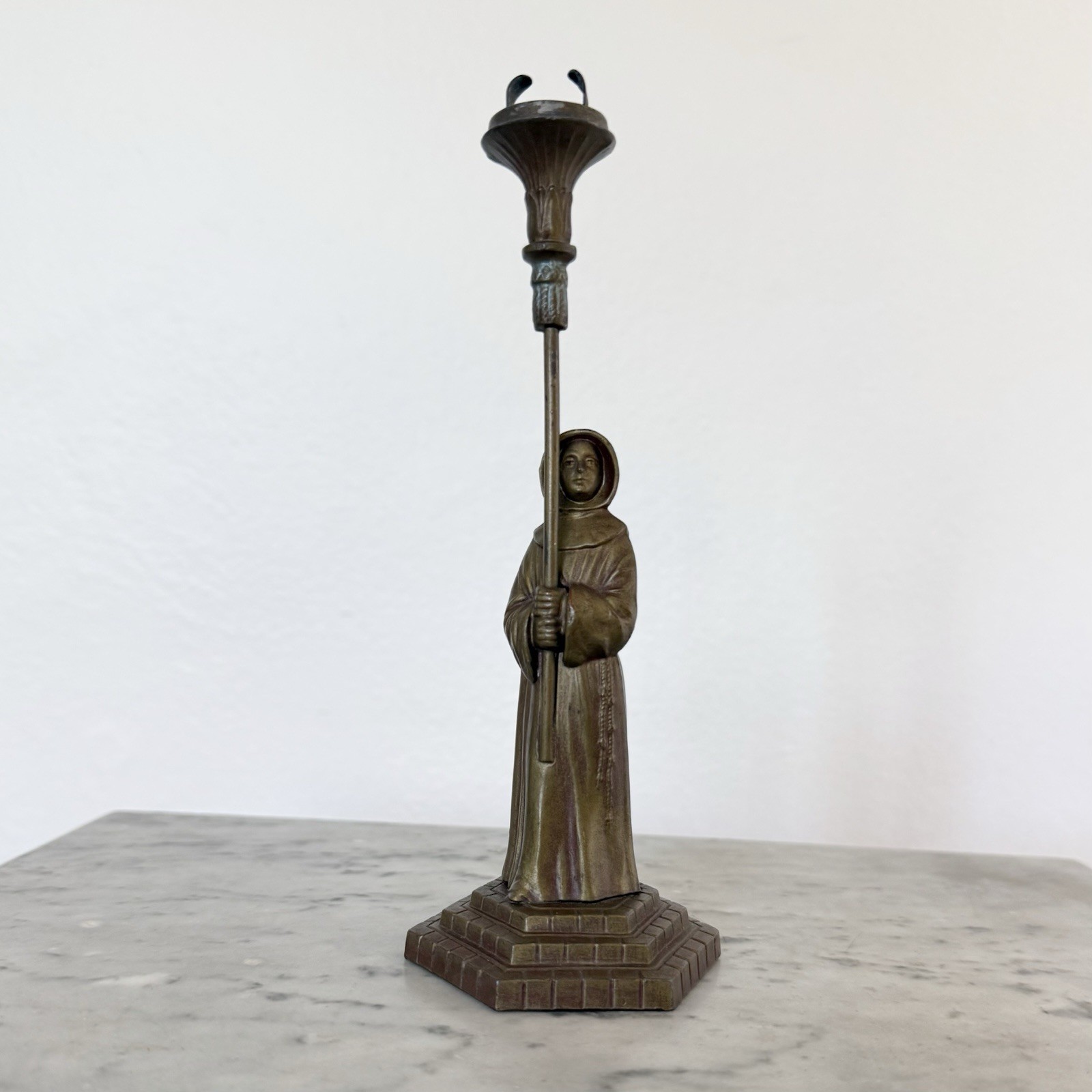 Antique Catholic Monk Incense Burner, Vantines, Metal, Circa 1900 Antique Catholic Monk Incense Burner, Vantines, Metal, Circa 1900
