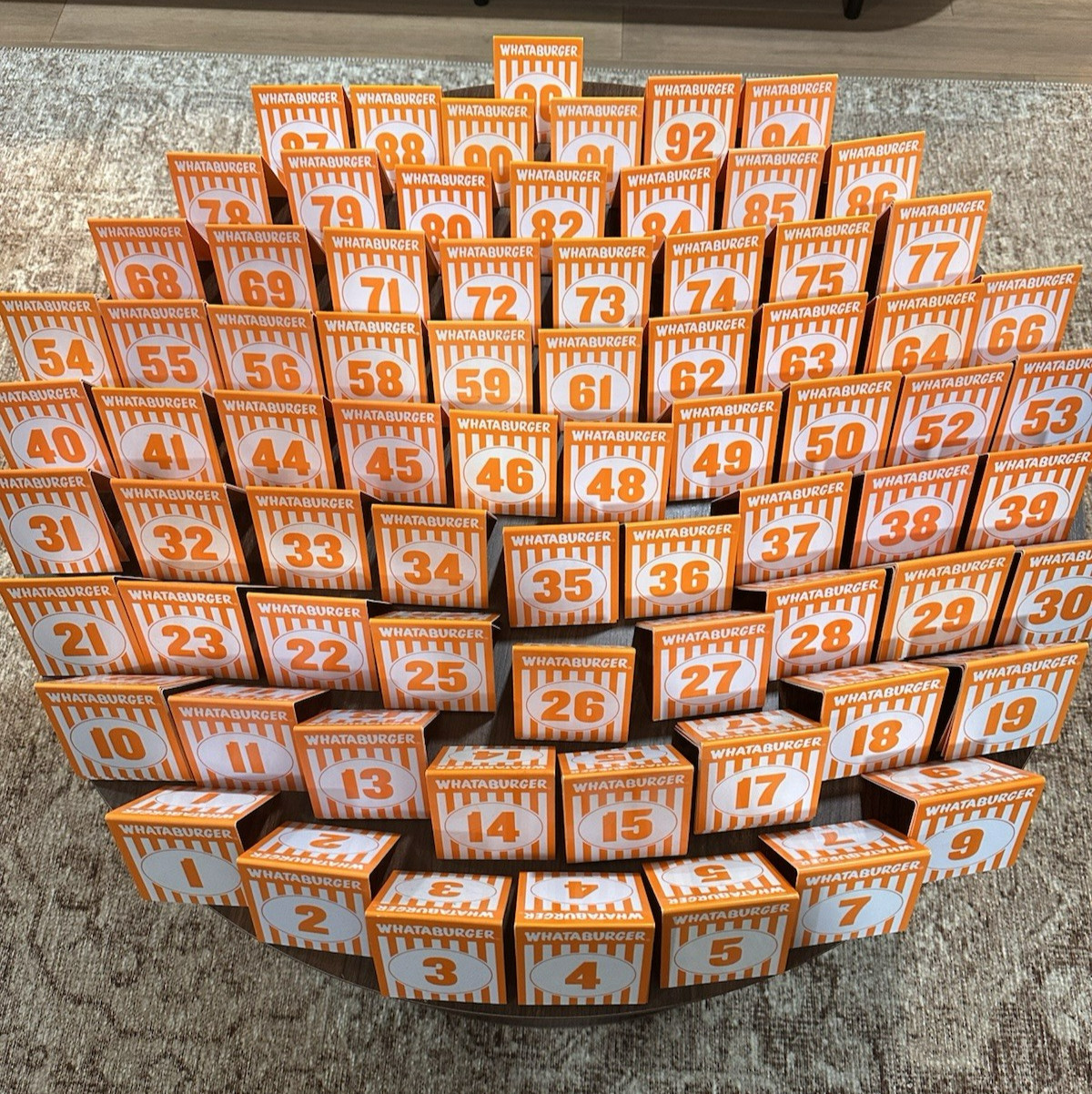 Whataburger Table Tent Number Sign Restaurant Collectible - Choose Your Number