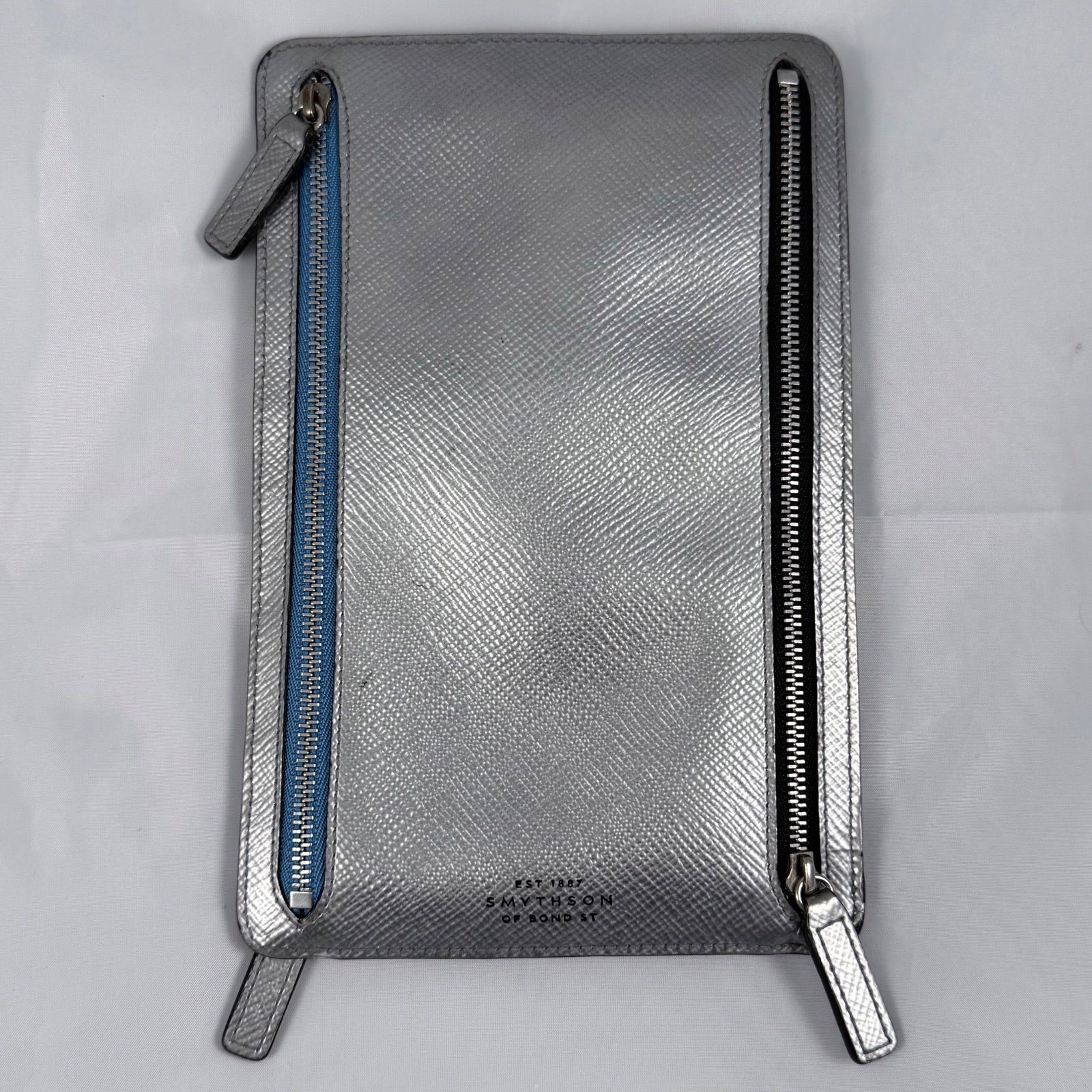Smythson Panama Multi-Zip Leather Case Unisex