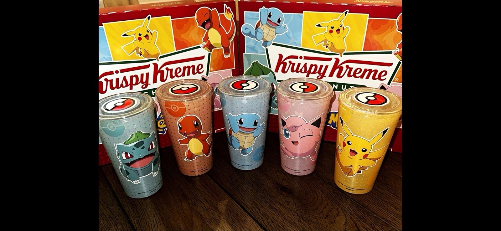 Krispy Kreme x Pokemon 30th Anniversary Celebration Cups - Full Set CLEAN