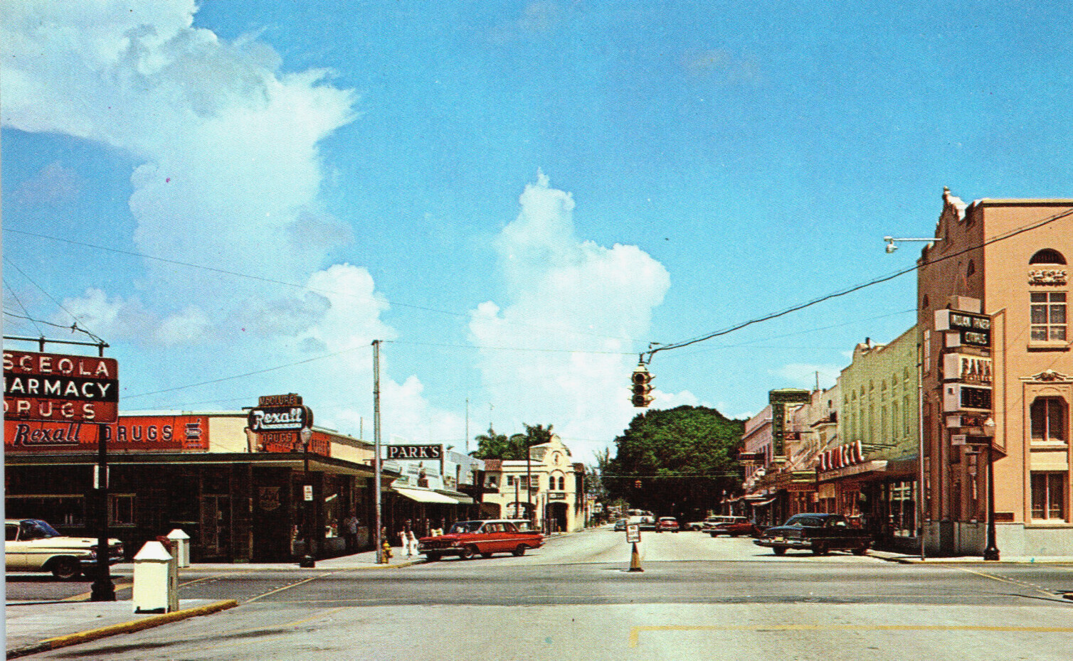 Vero Beach FL Downtown Drug Store Postcard