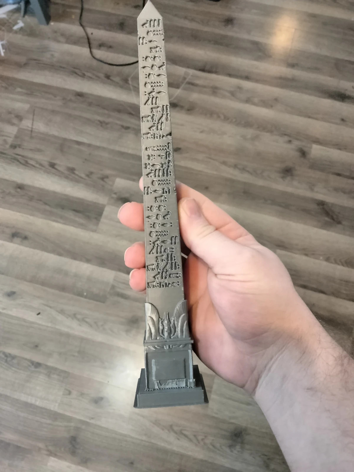 3d-printed Cleopatra\'s Needle at Embankment, London
