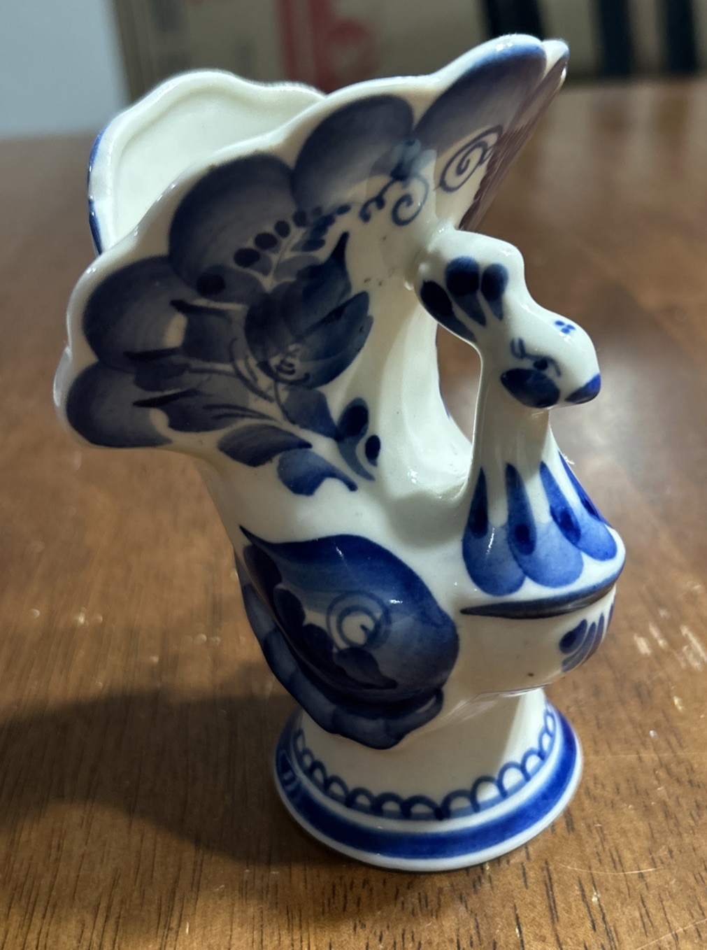 Russian Gzhel Porcelain Napkin Holder \