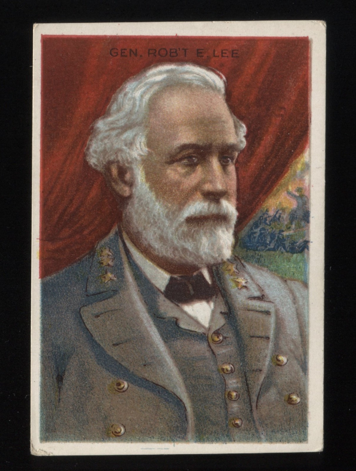 1911 T68 ATC Heroes of History Tobacco Royal Bengals Back Card Robert E Lee