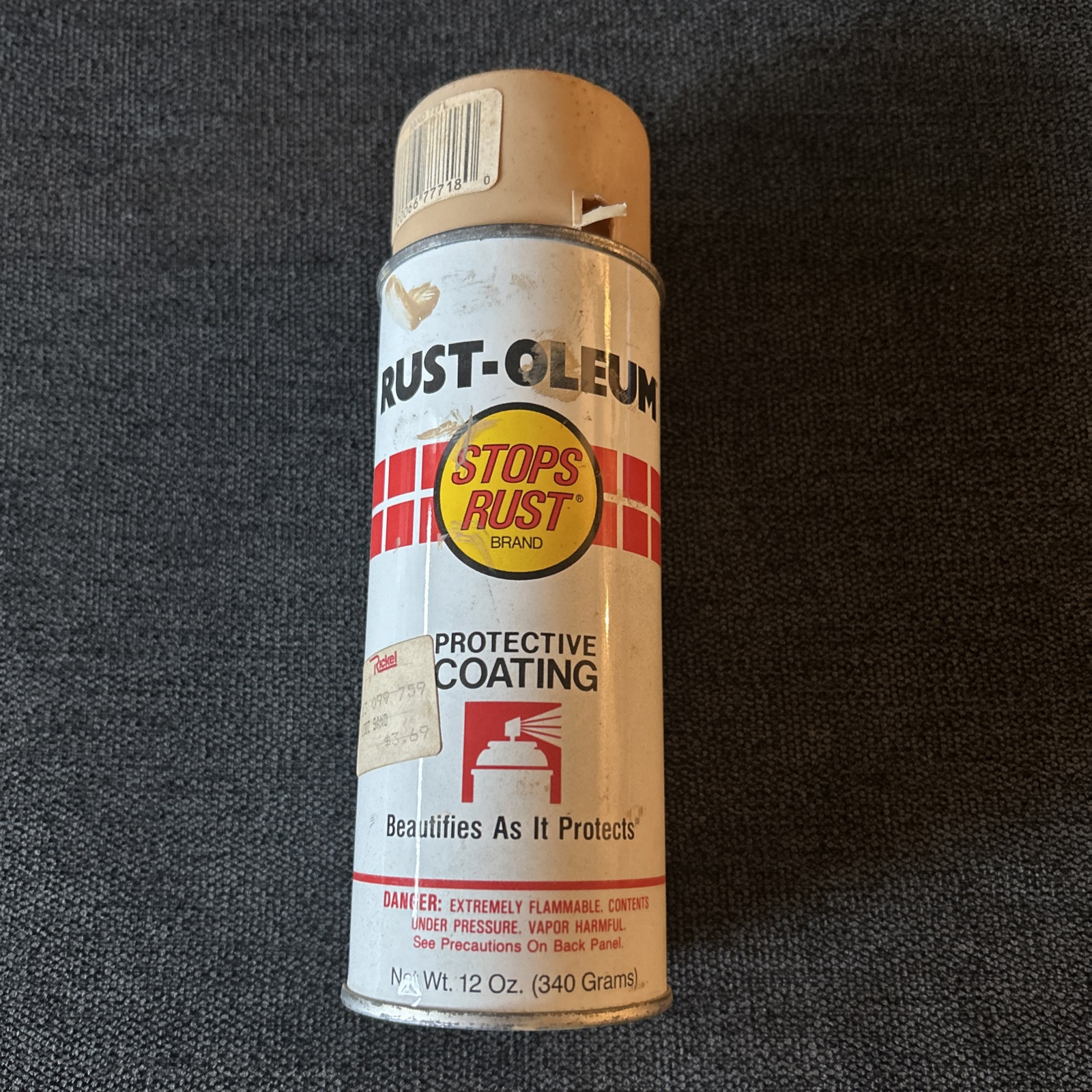 Vintage 1986 Rust-Oleum Rustoleum Sand - 7771 spray paint 1/4 Full
