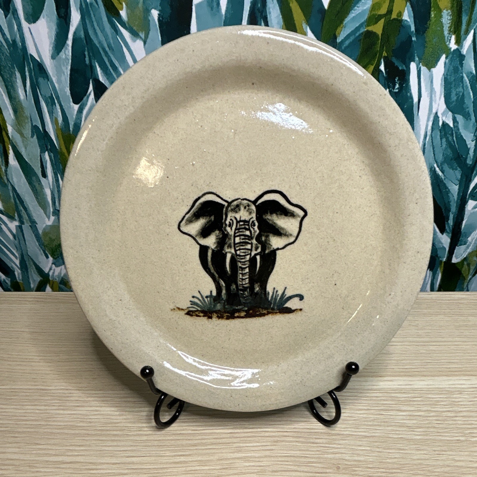 Vintage El Palomar Studio Pottery Elephant Stoneware Plate – Ken Edwards Era