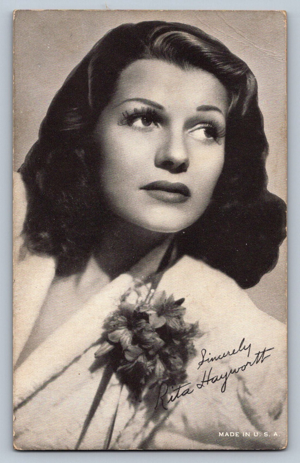 Arcade Card Actress Dancer Rita Hayworth Gilda Cover Girl Pal Joey  S361