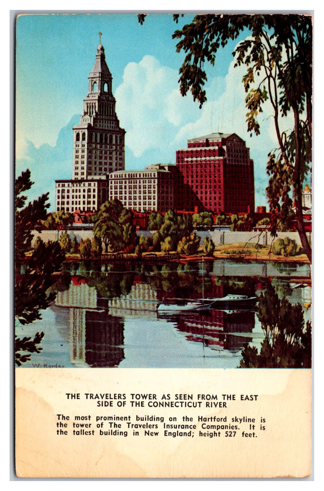 The Travelers Tower As Seen From The East Side Of The Connecticut River