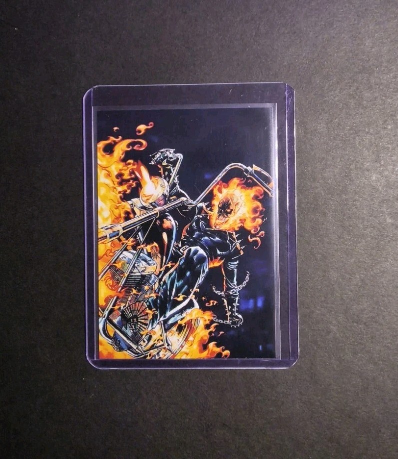2025 Marvel Comic Book Heroes Cuatom Sketch Card Print GHOST RIDER Johnny Blaze