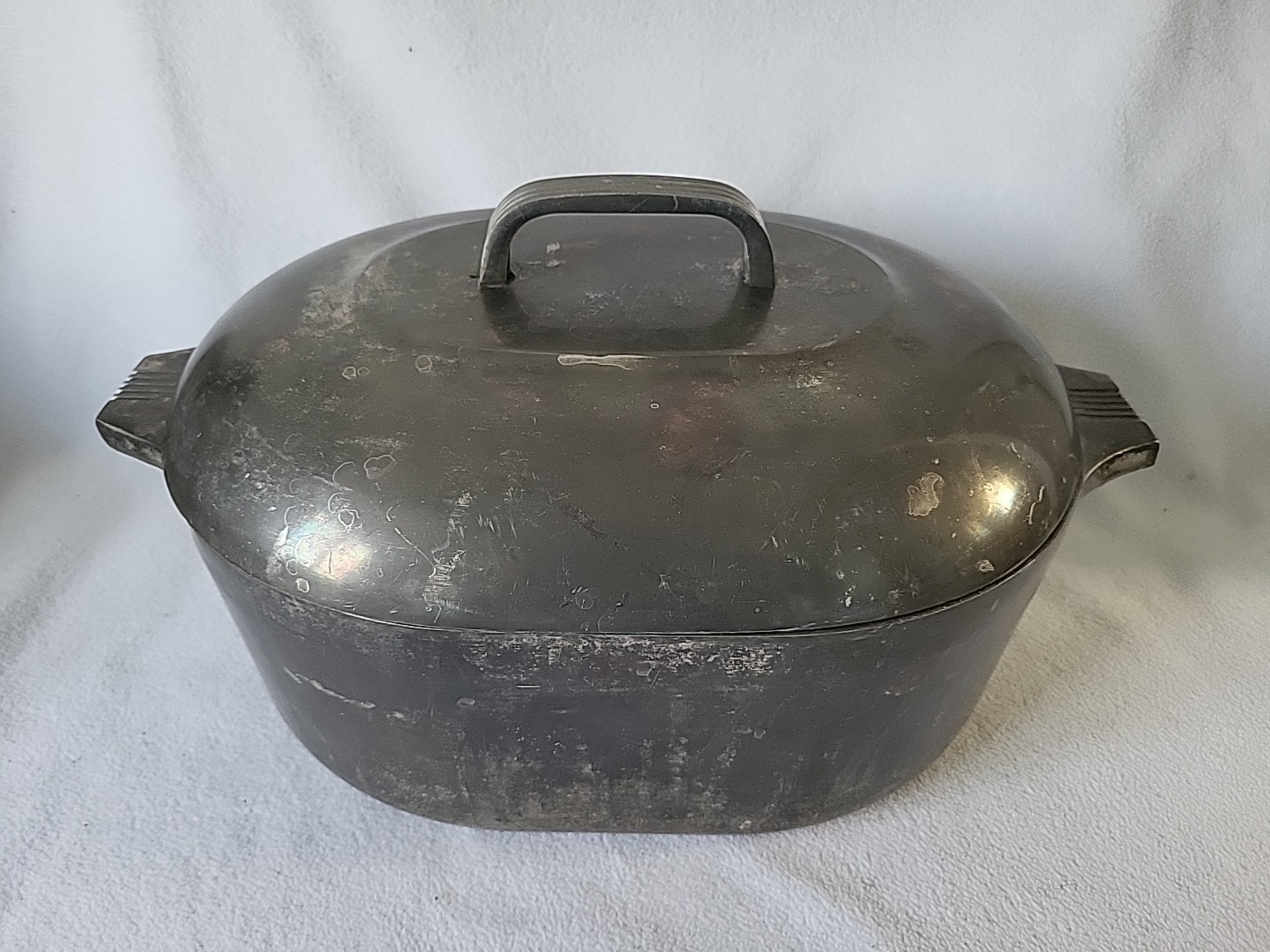 Vintage MAGNALITE Sidney 0 Wagner Ware 8 Qt Oval Roaster W/ Lid Vintage MAGNALITE Sidney 0 Wagner Ware 8 Qt Oval Roaster W/ Lid