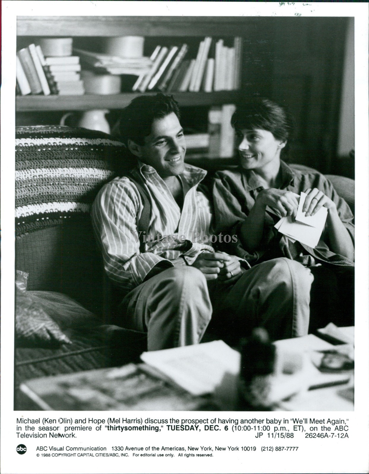 1989 Mel Harris Ken Olin Well Meet Again Celebrities Press Vintage Photo 7x9