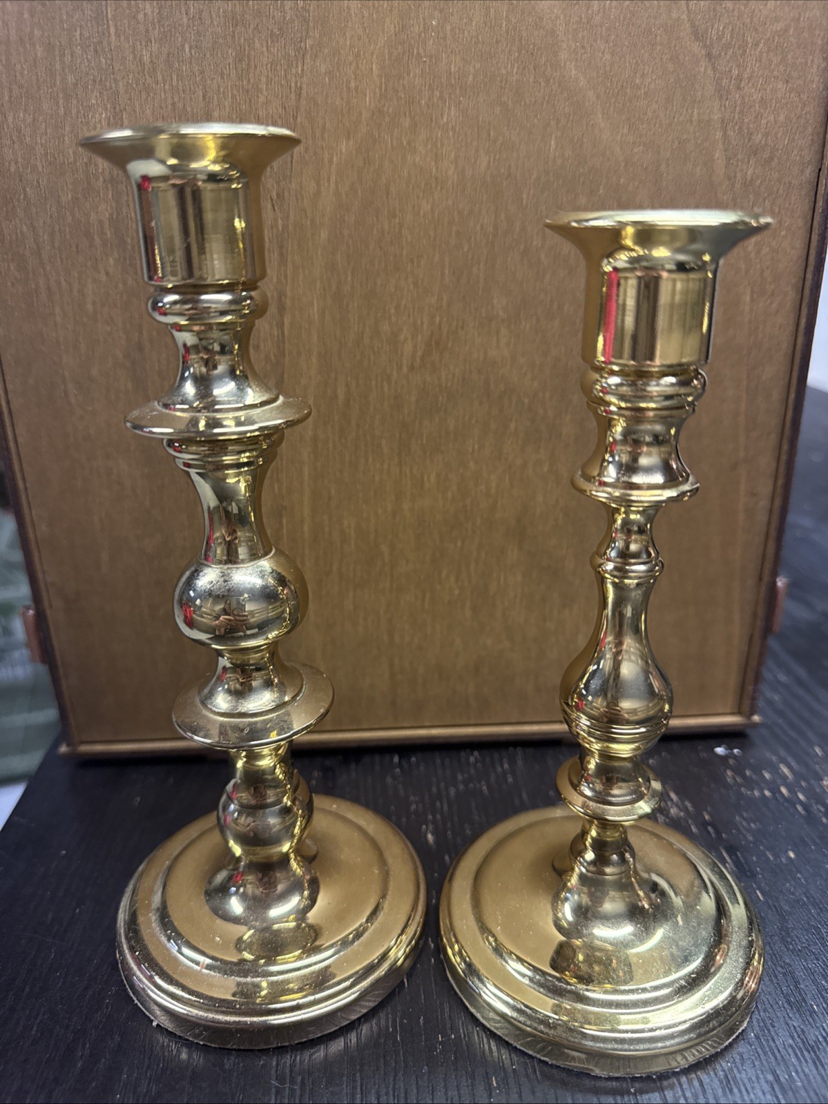 Baldwin Antique Brass Candleholder Set of 2