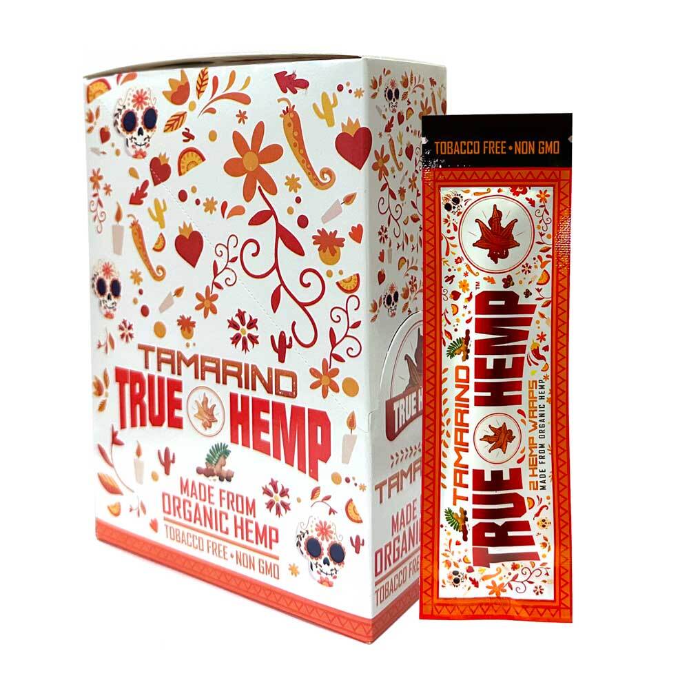 True Hemp TAMARIND Herbal Rolling Papers (Full Box of 25 Pouches/2 Per Pack)